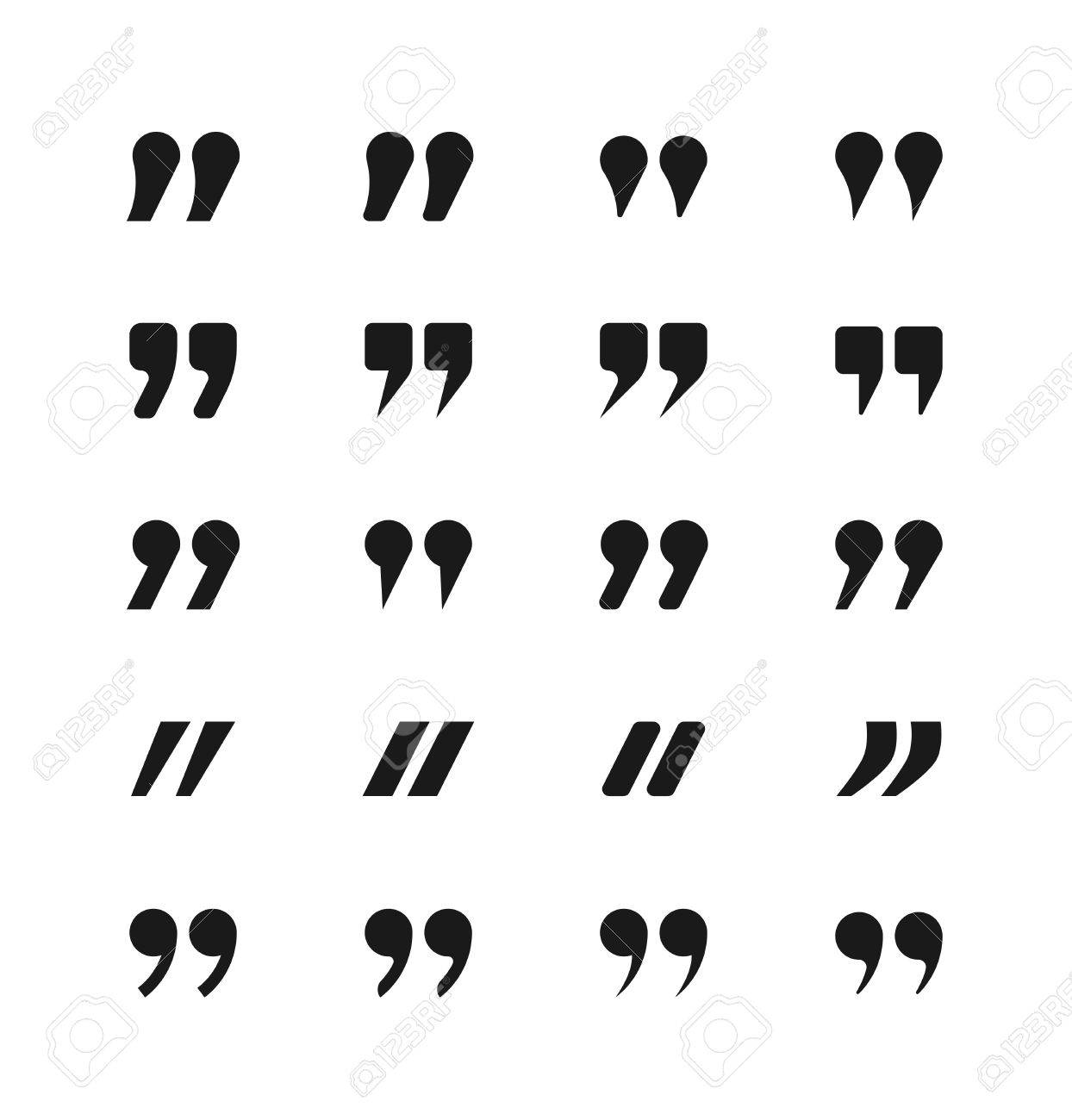 Quote Icons. Quotation Marks And Quote Signs Vector Set Royalty Free SVG,  Cliparts, Vectors, and Stock Illustration. Image 55586032., image size:1244x1300