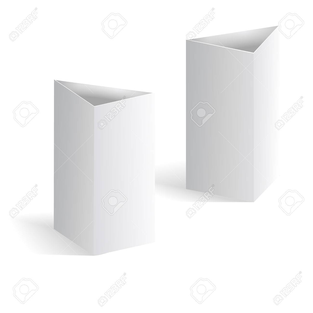 white blank table tent vector vertical triangle cards isolated