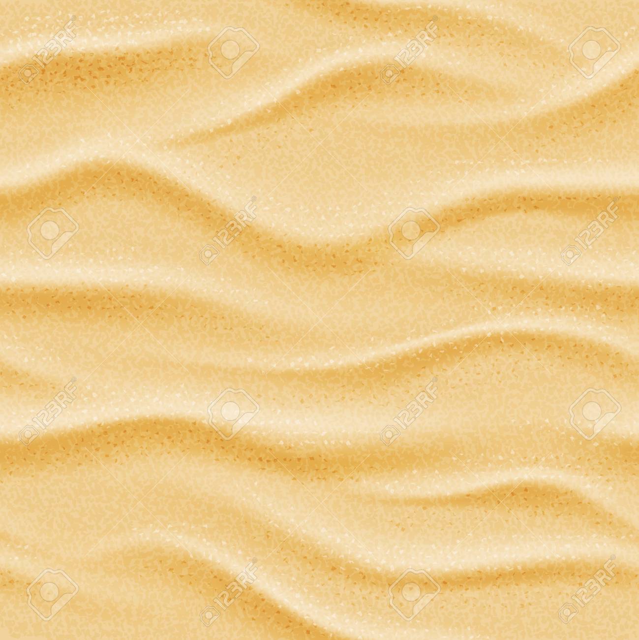 リアルなシームレスなベクトル ビーチ海砂の背景 乾燥砂漠の自然な波の図のイラスト素材 ベクタ Image