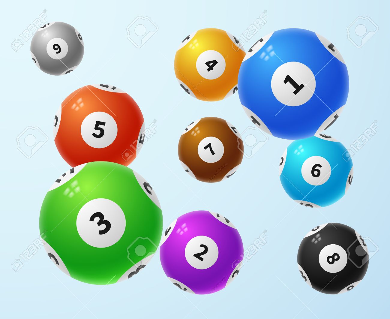 Lottery Balls, Sports Lotto Game Vector Concept. Color Balls With Numbers For Lottery, Illustration Of Lottery Game Sphere Royalty Free Cliparts, Vectors, And Stock Illustration. Image 66410468.