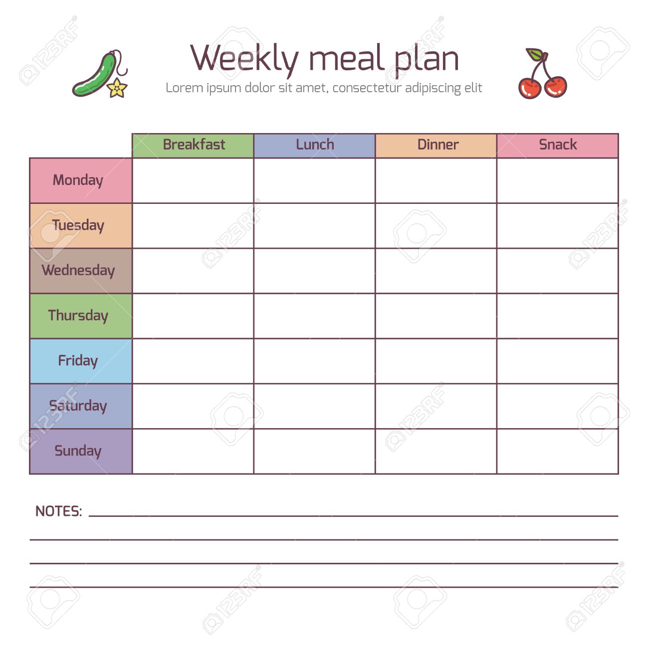 Un horario para las comidas diarias