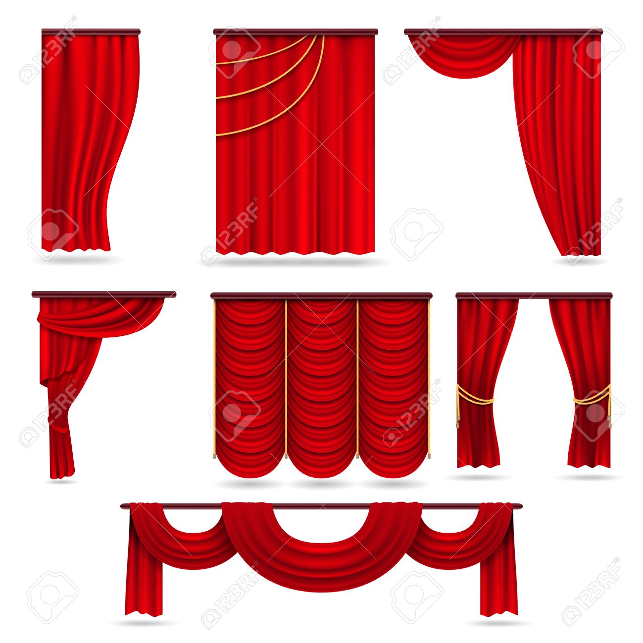 印刷可能 カーテン イラスト イラスト素材