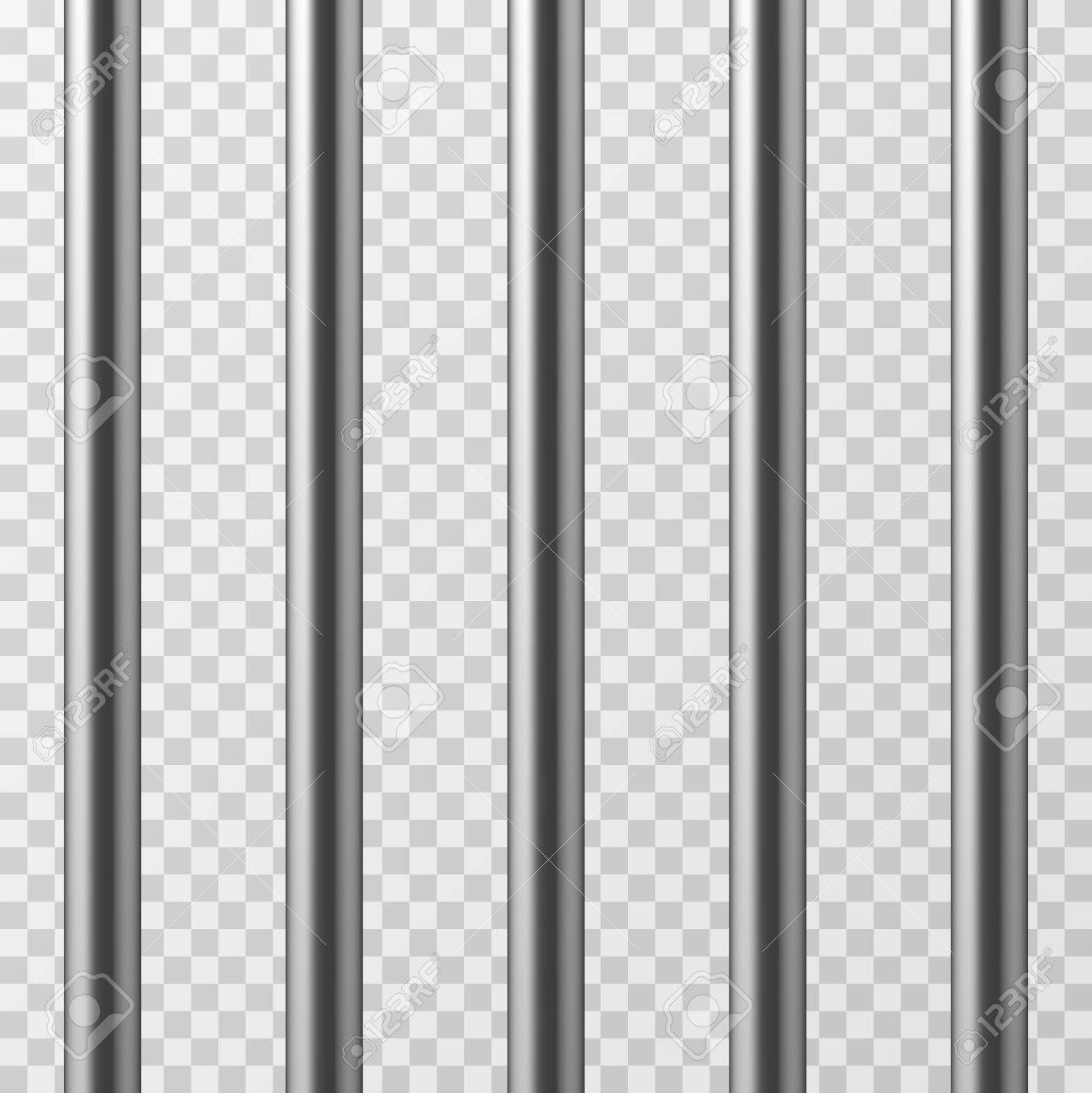 リアルな金属の刑務所バー。監獄グリッド分離ベクトル イラスト。刑務所バー鋼、鉄の刑務所の檻の写真素材・画像素材 Image 81543199