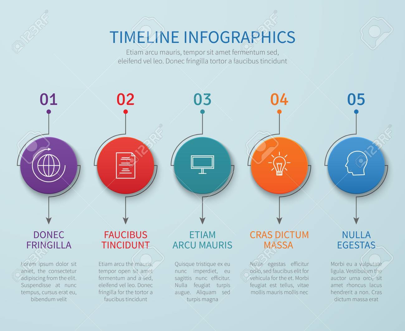 abstract timeline vector infographics