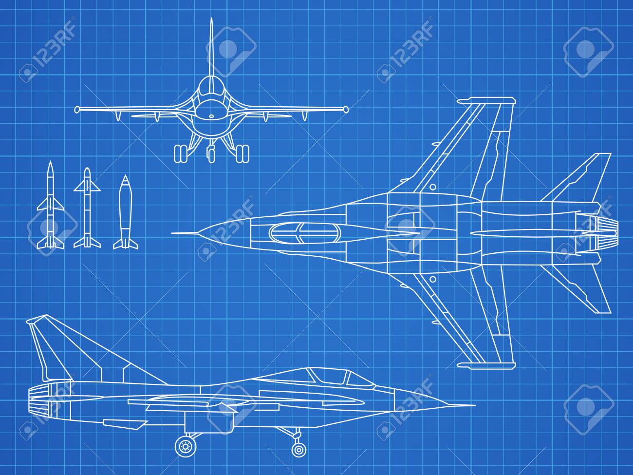 military jet aircraft drawing vector blueprint design aircraft airplane drawings free