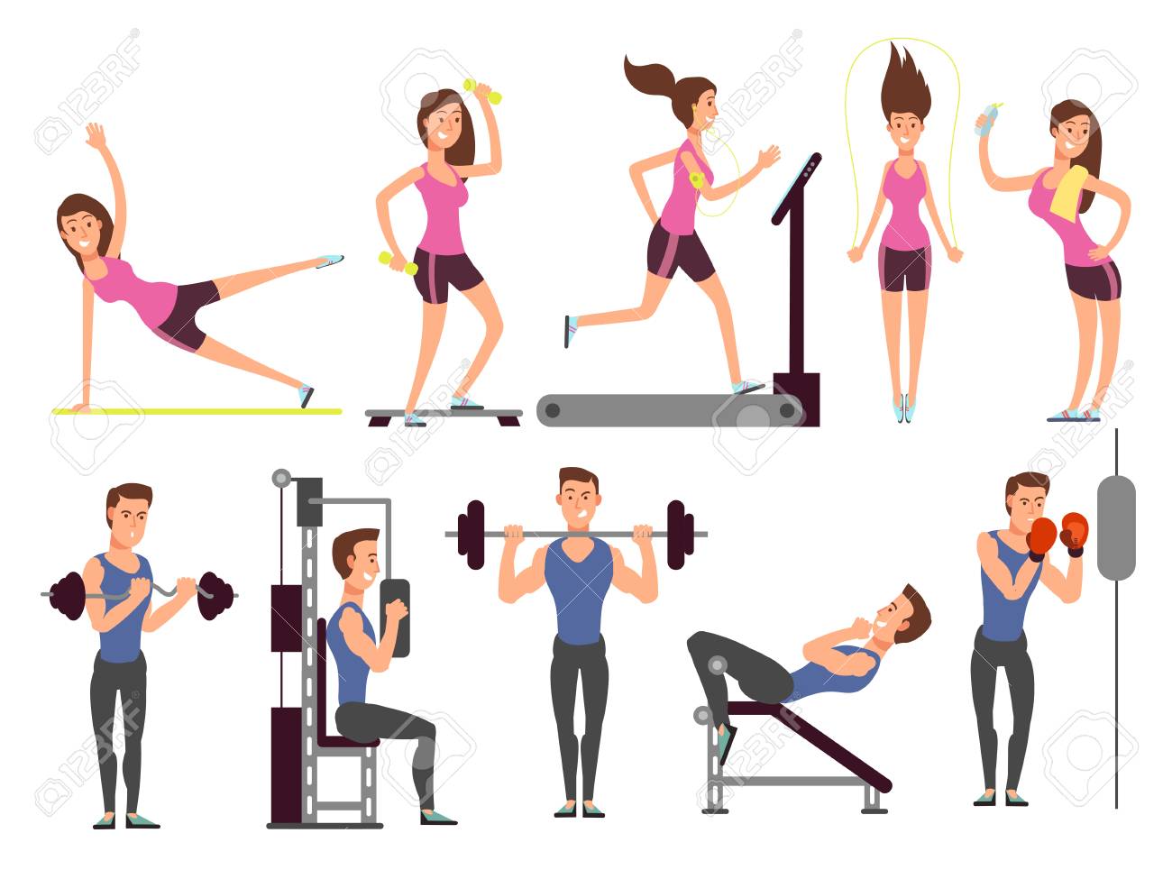 Image result for fitness cartoon