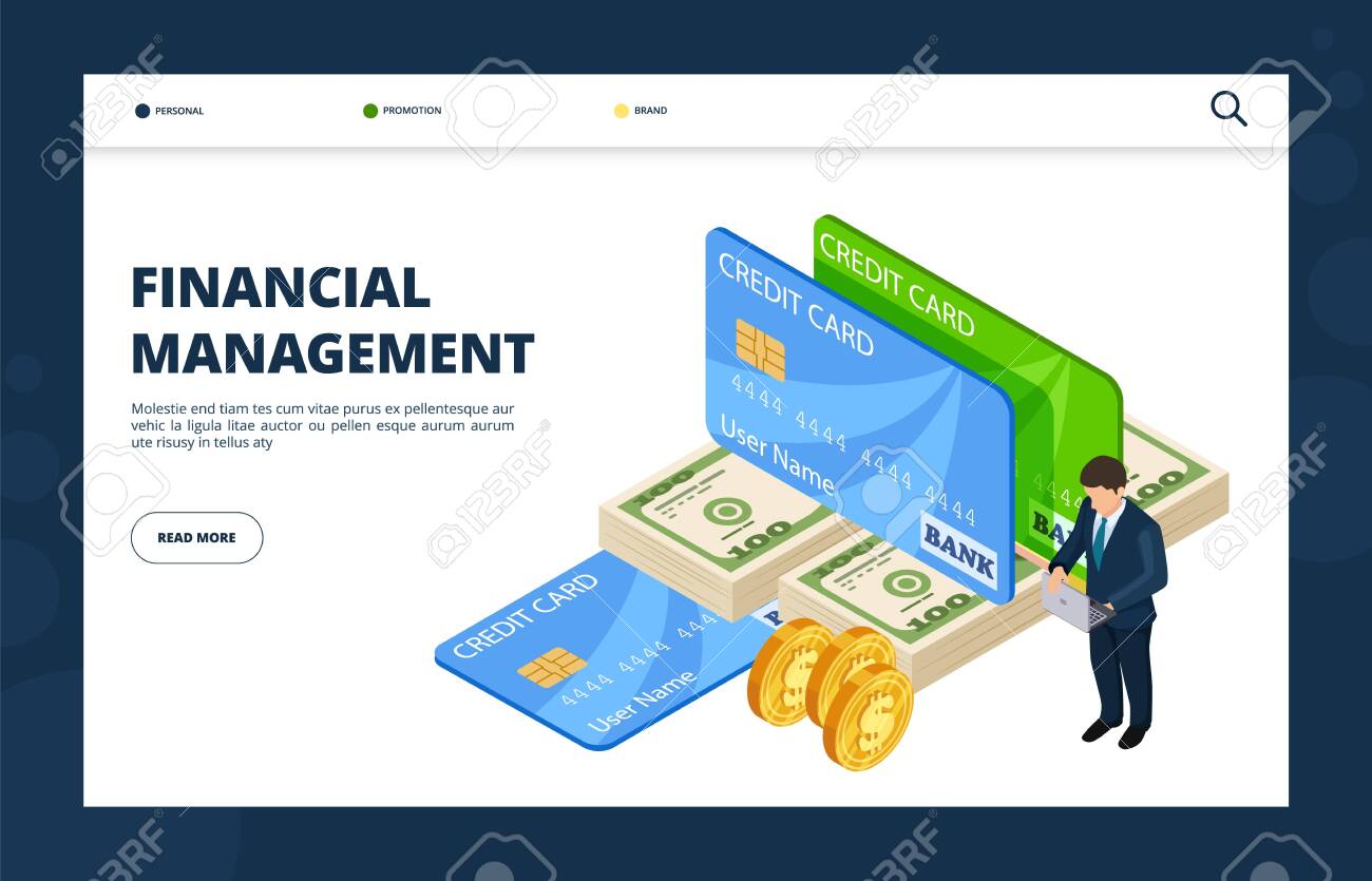 financial management online banking credit finance landing online financial management