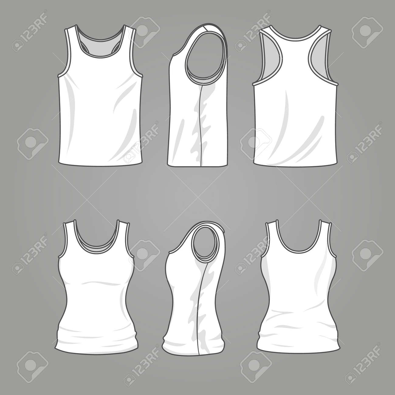 white tank top template