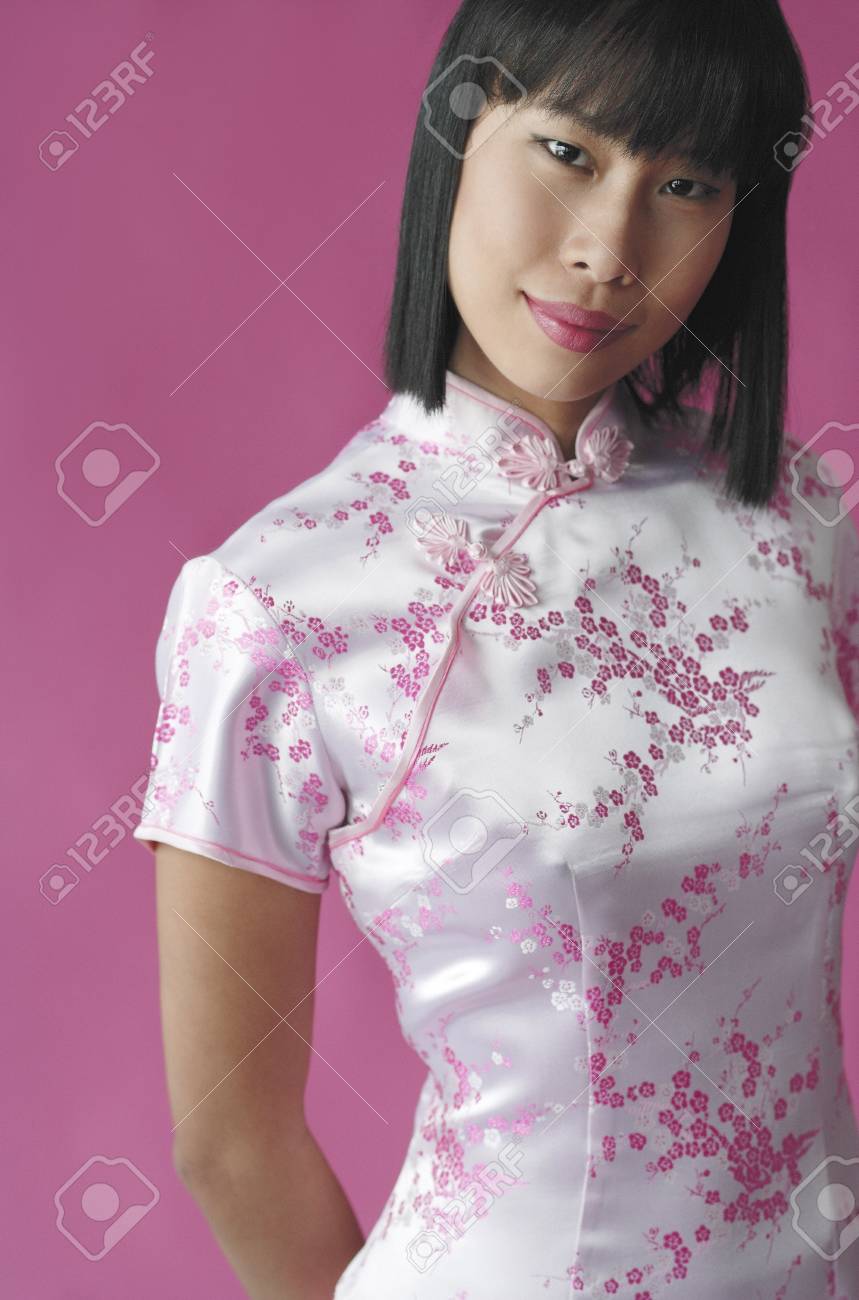 pink cheongsam