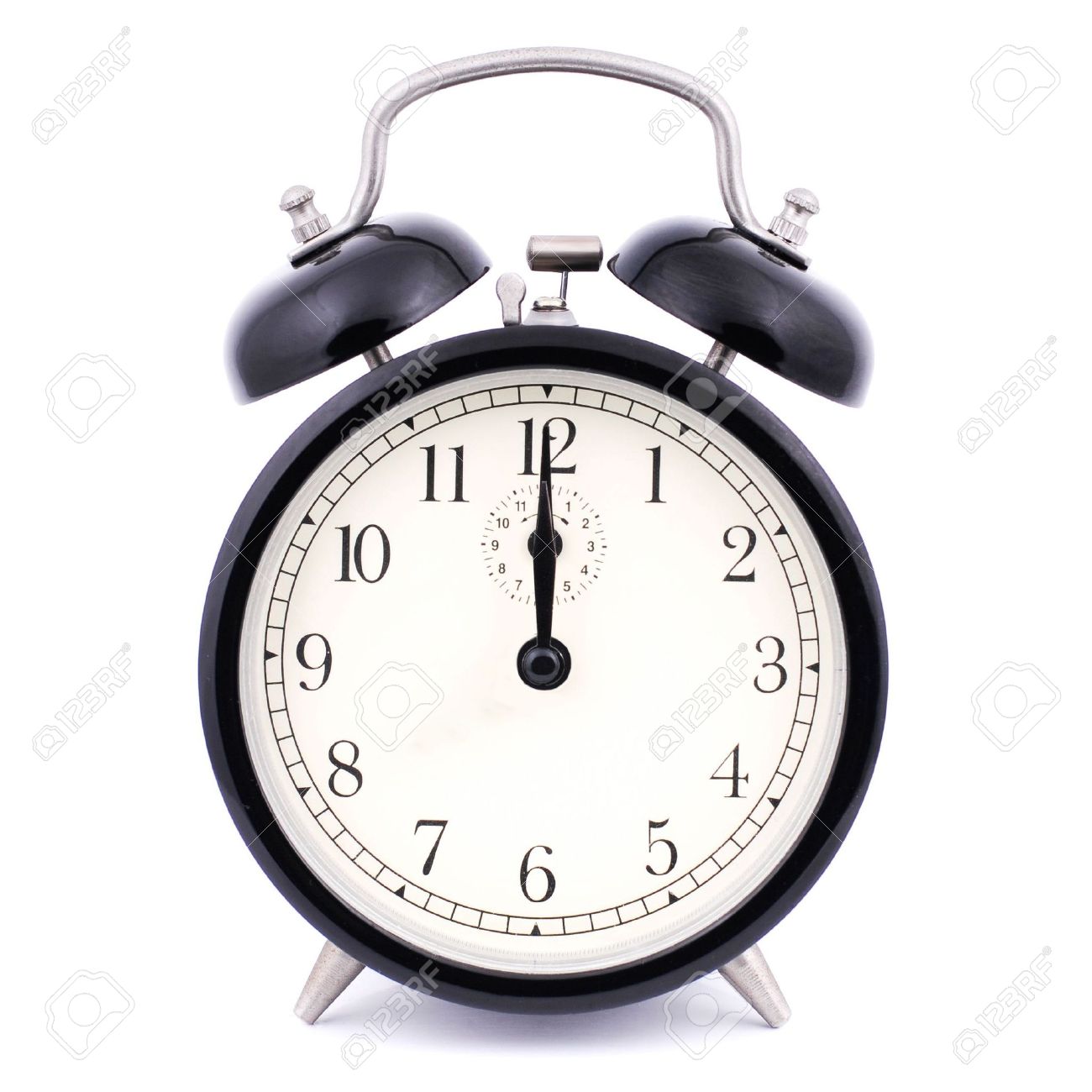 12: 00 High Detail Traditional Alarm Clock Stock Photo, Picture and Royalty  Free Image. Image 4884170.