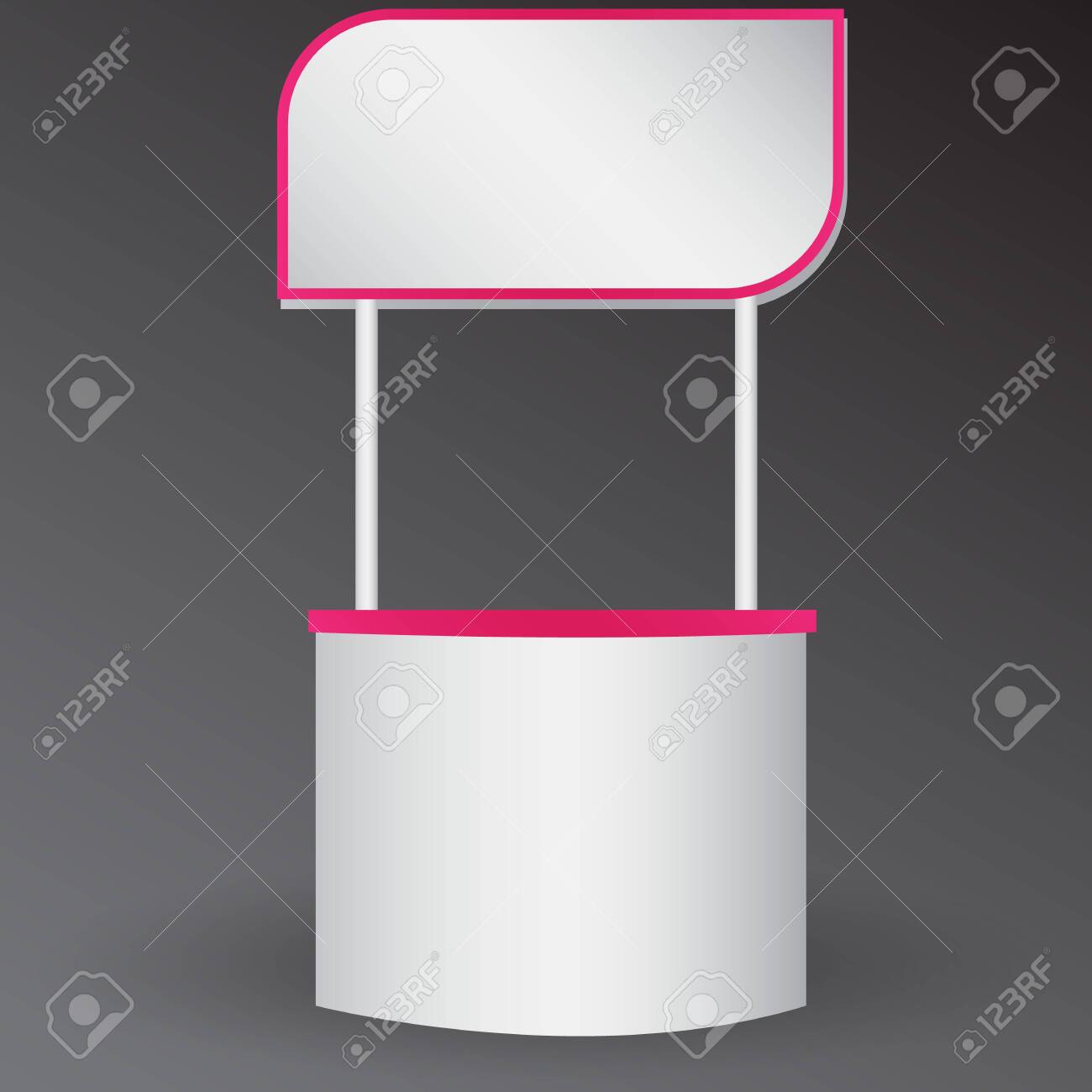 Download Counter Promotion Exhibition Stand Mockup For Event Advertising Pos Poi Display Rack Shelves For Supermarket Floor Showcase Royalty Free Cliparts Vectors And Stock Illustration Image 156427837