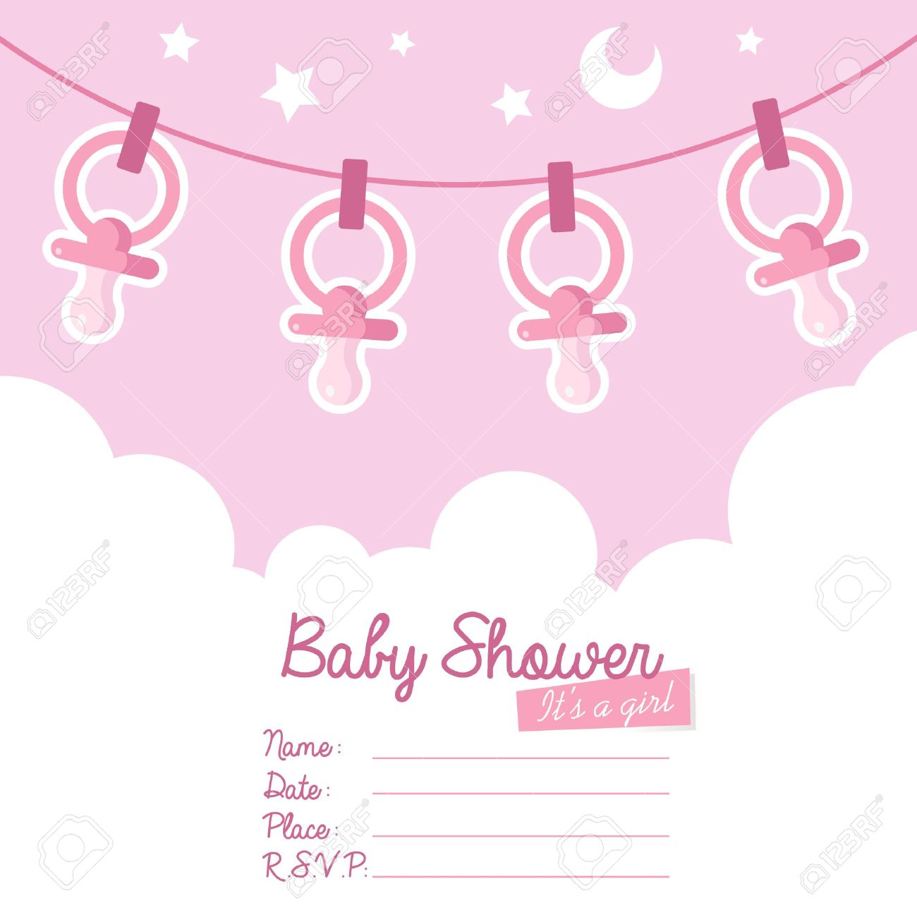 cute pink baby shower