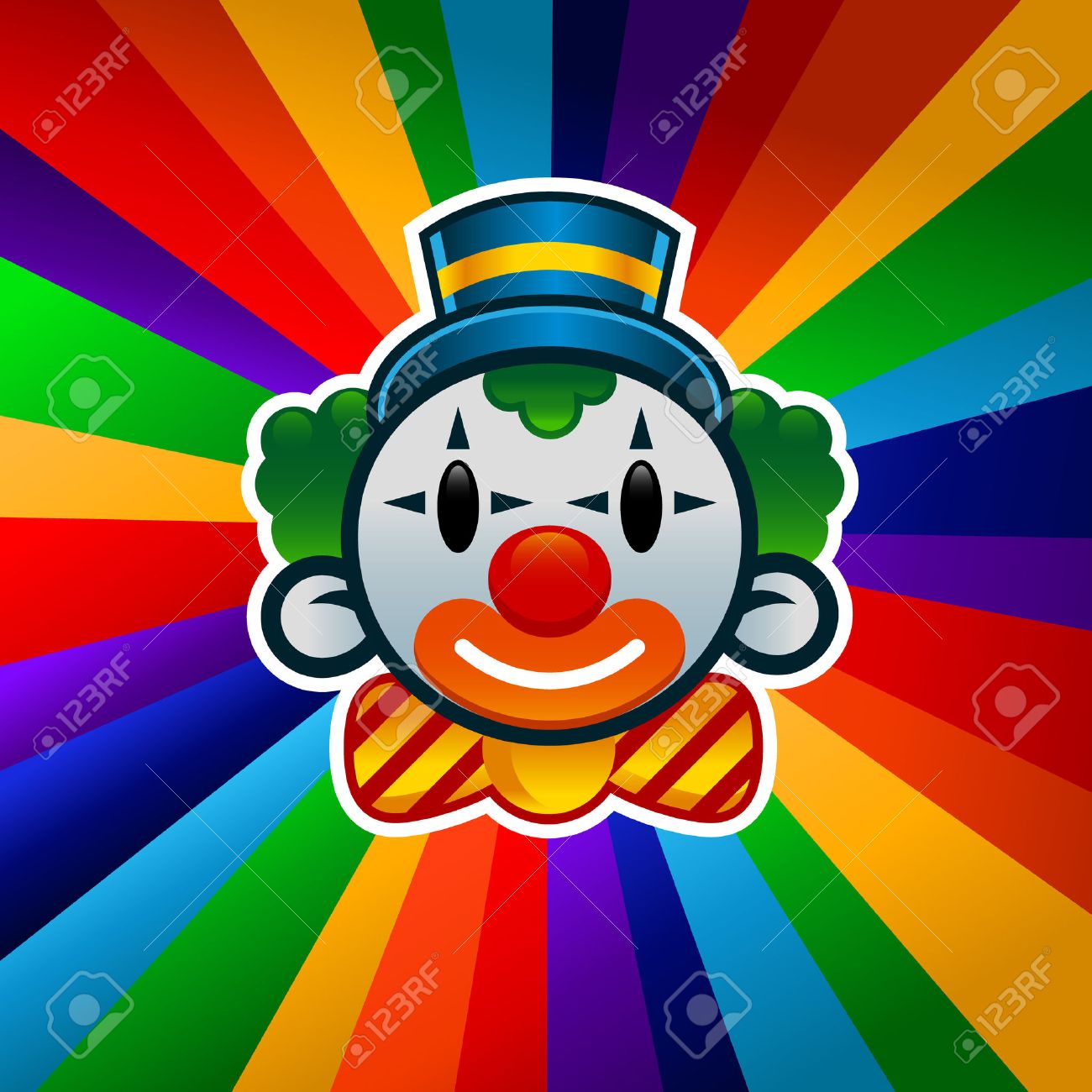 カラフルなピエロの絵 カラフルなピエロの漫画のキャラクターイラスト素材透過、PNG