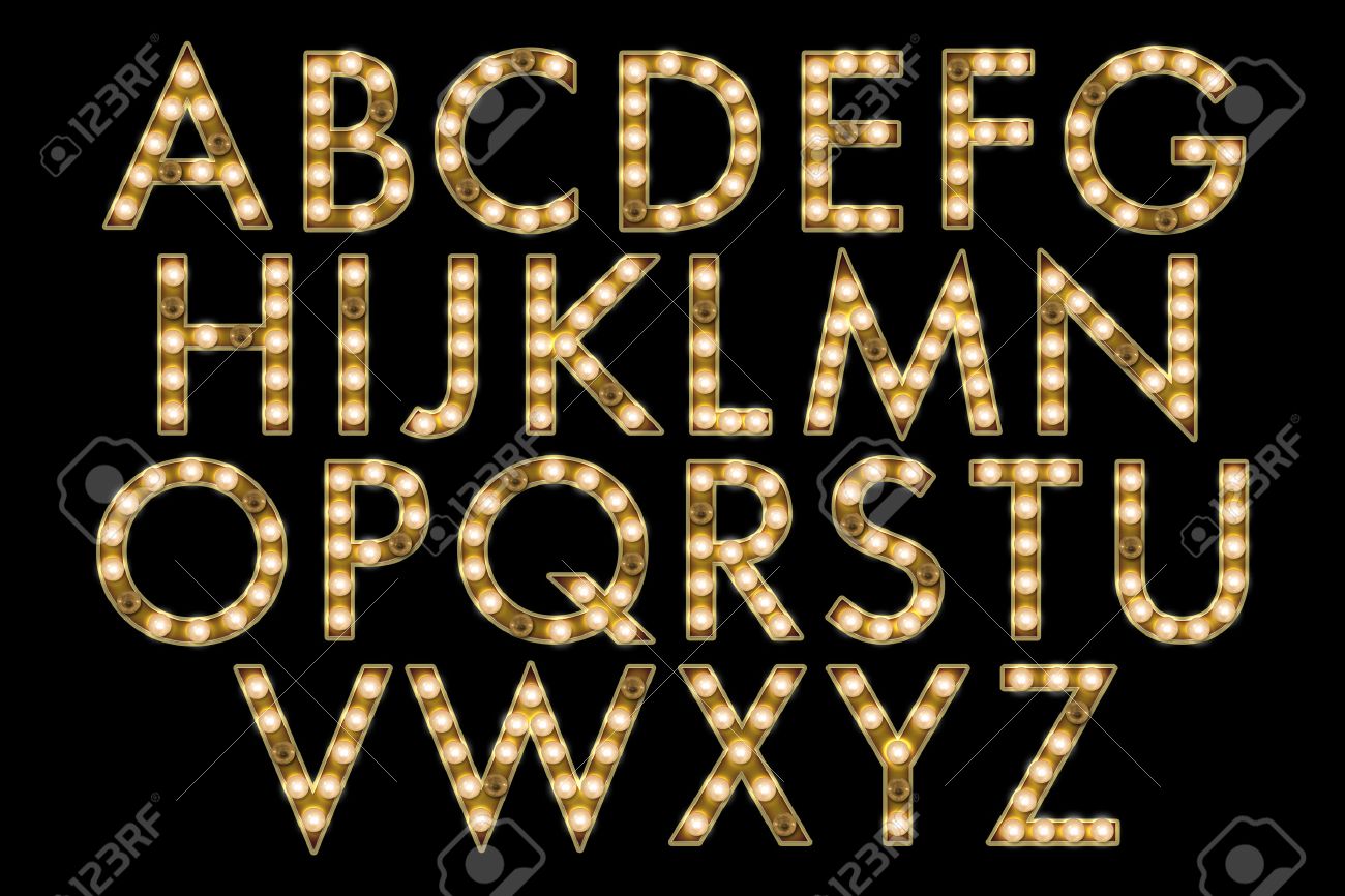 マーキー ライト アルファベットコレクション の写真素材 画像素材 Image