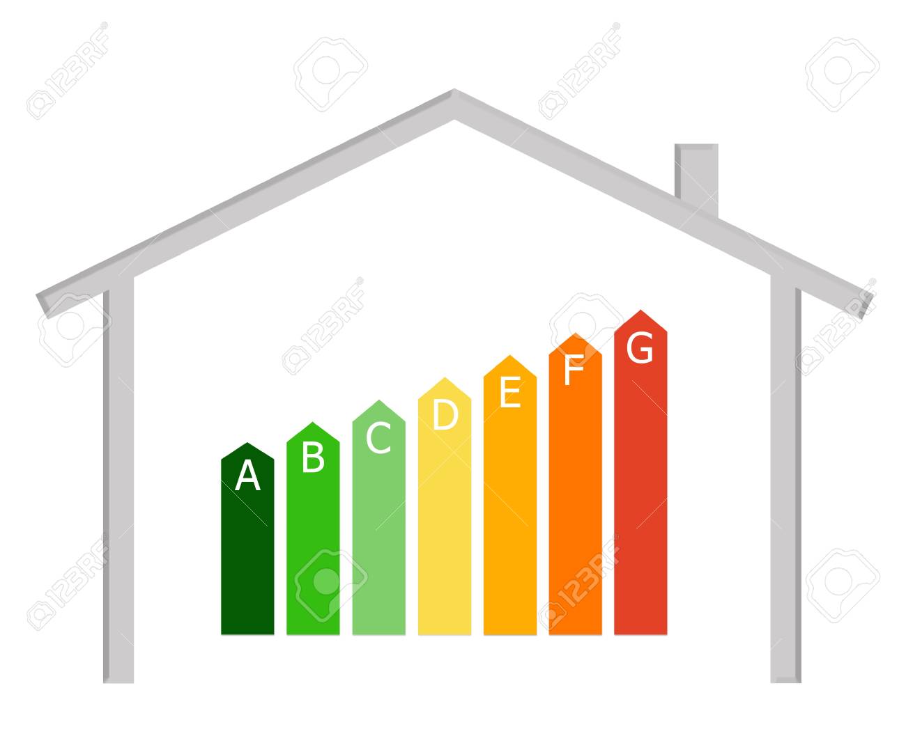 Energieeffizienz In Gebauden Mit Dem Symbol Eines Hauses Lizenzfreie Fotos Bilder Und Stock Fotografie Image 20423214