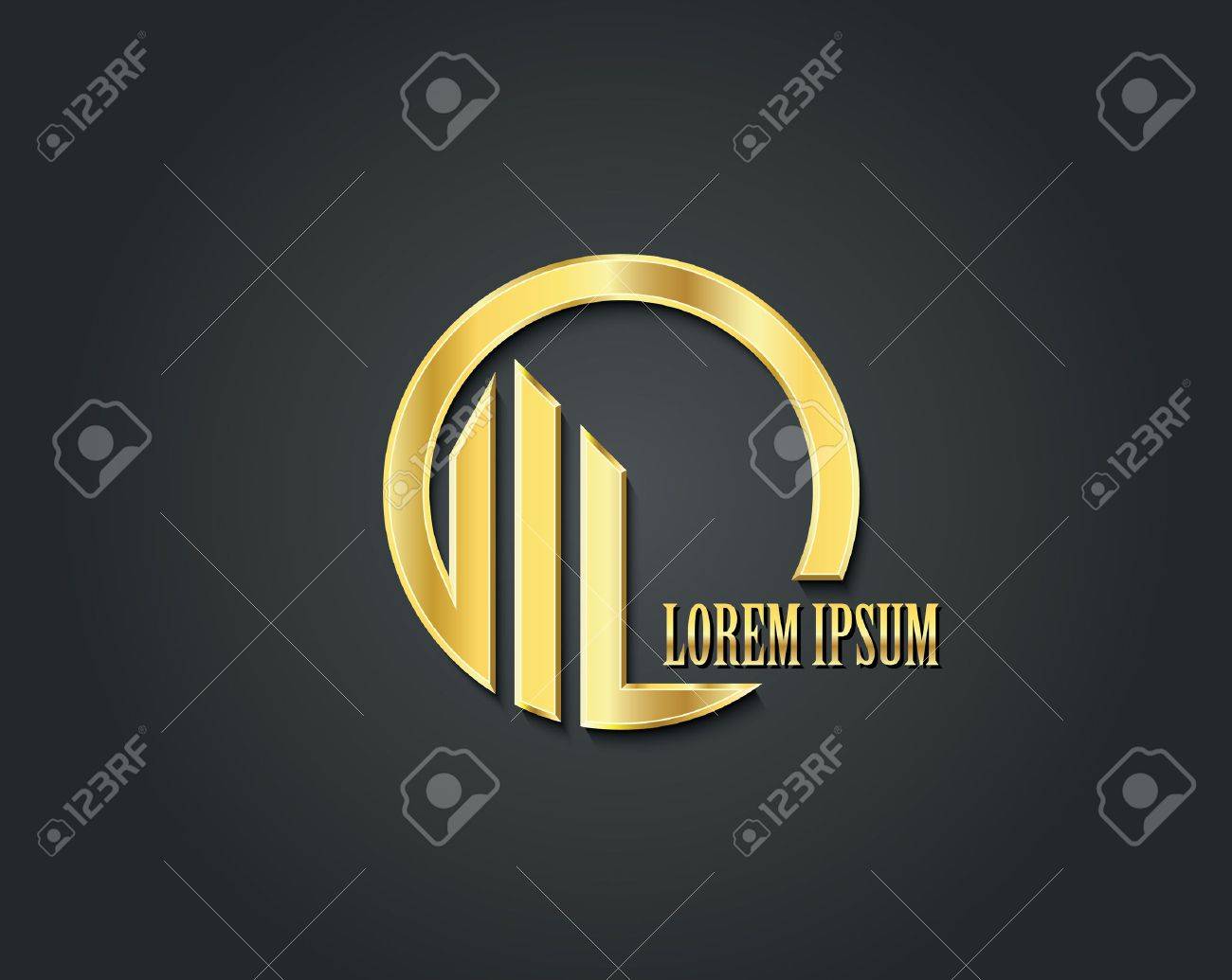 Creative vector logo design template. Golden symbol - 51375554 Creative vector logo design template. Golden symbol - 51375554