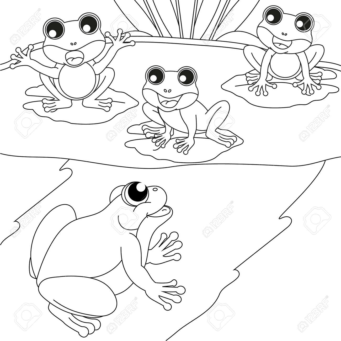 toad black and white clipart