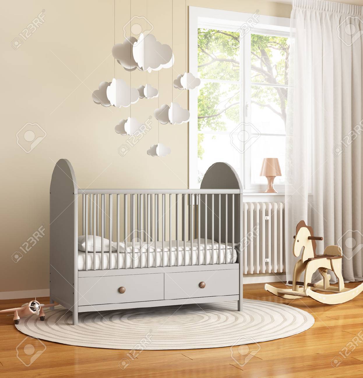beige baby room