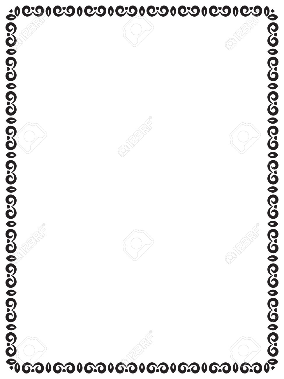 Einfache Blume Rahmen Schwarze Tulpen Und Blatter Ranke Lizenzfrei Nutzbare Vektorgrafiken Clip Arts Illustrationen Image 21026648