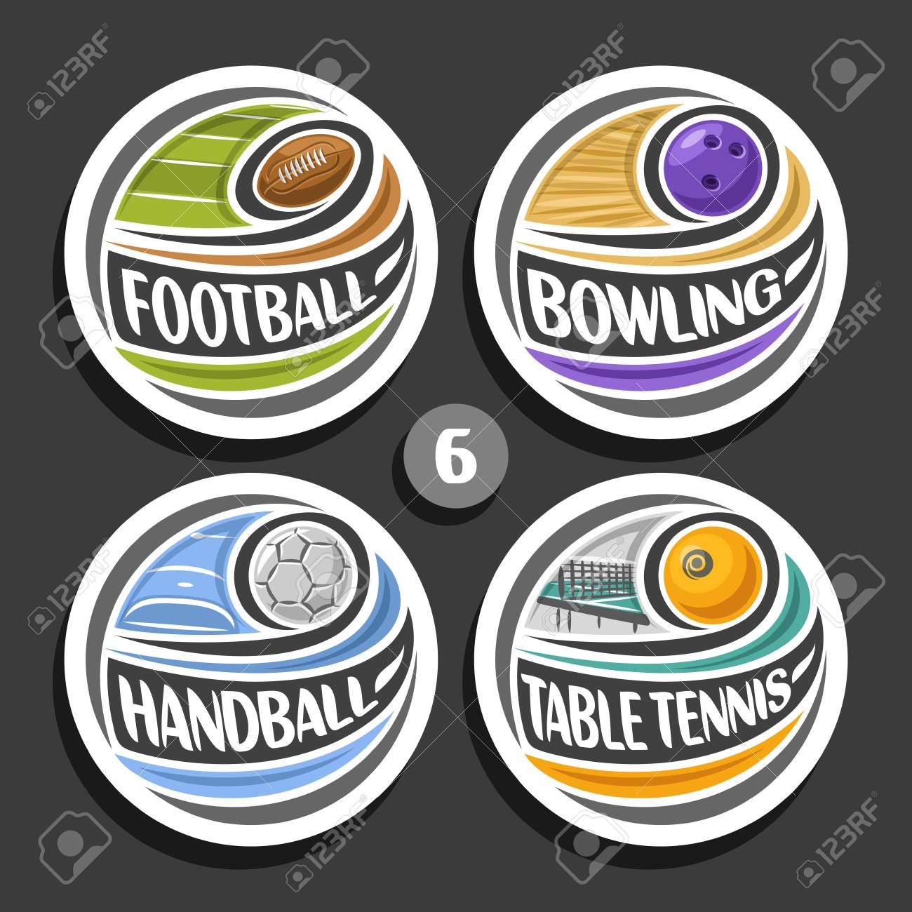 vector set of sport