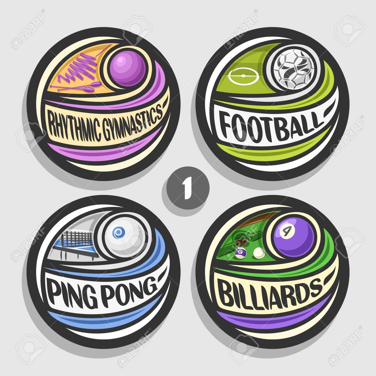 vector set of sport