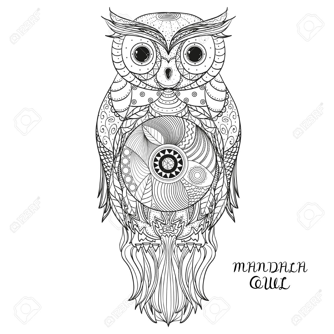 owl zen art design