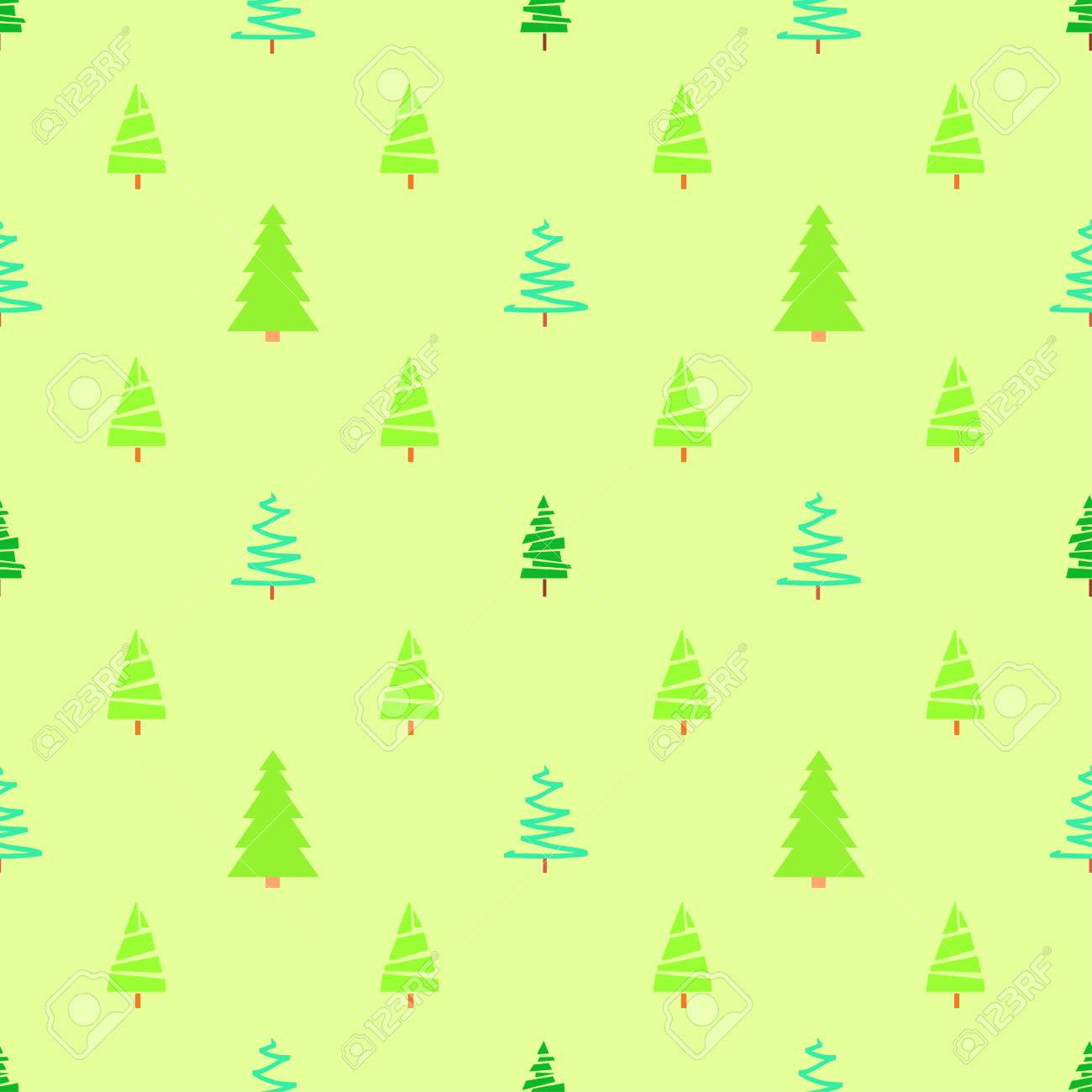 seamless pattern with christmas trees abstract geometric wallpaper