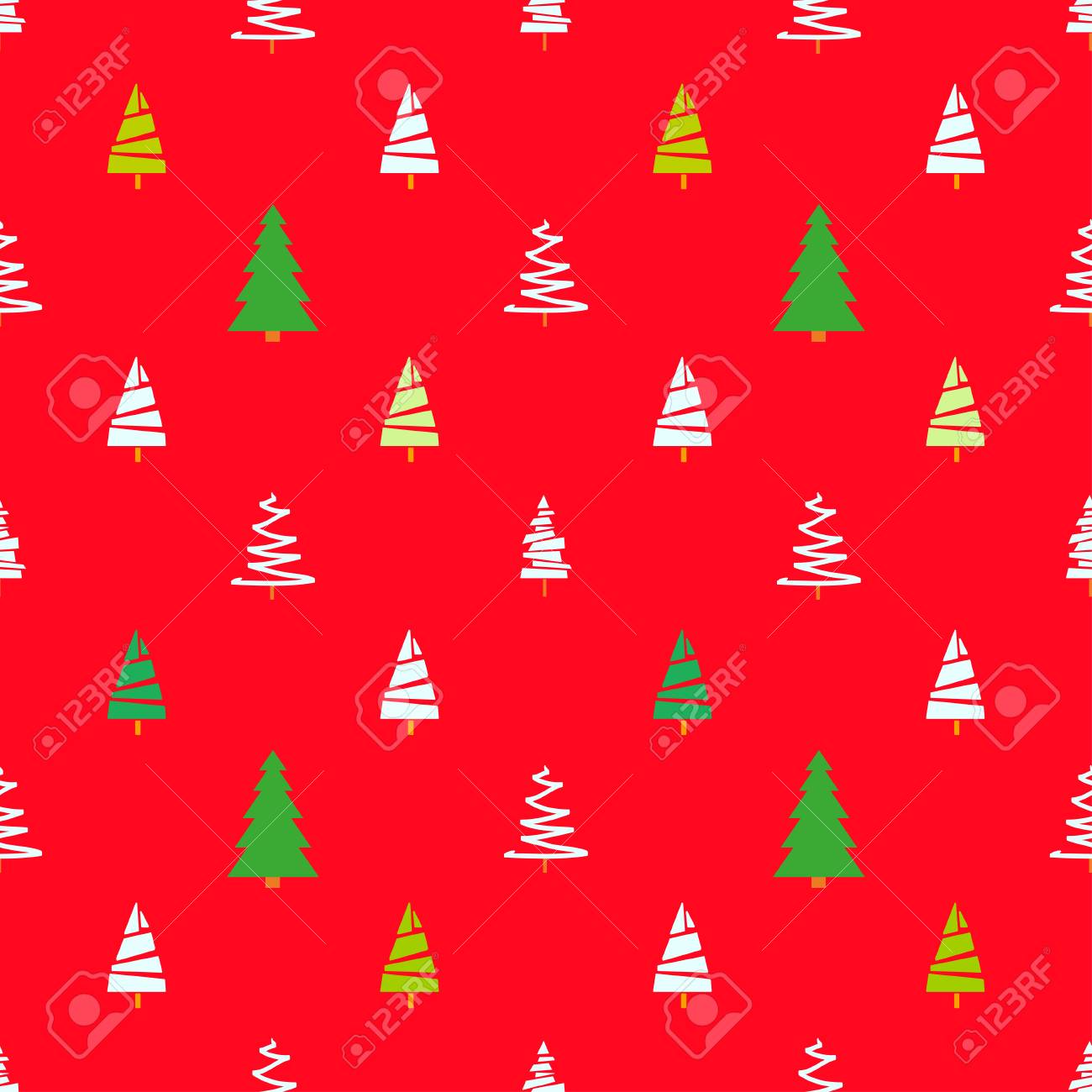 Seamless Pattern With Christmas Trees Abstract Geometric Seamless Pattern With Christmas Trees Abstract Geometric