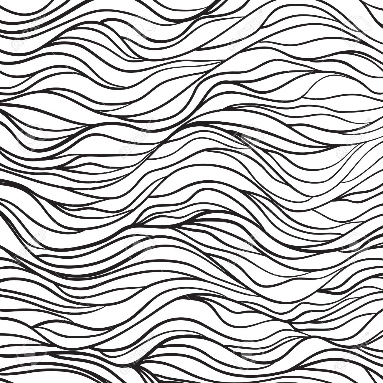Wavy Background Hand Drawn Waves Stripe Abstract Texture With Royalty Free Cliparts Vectors And Stock Illustration Image 127309612