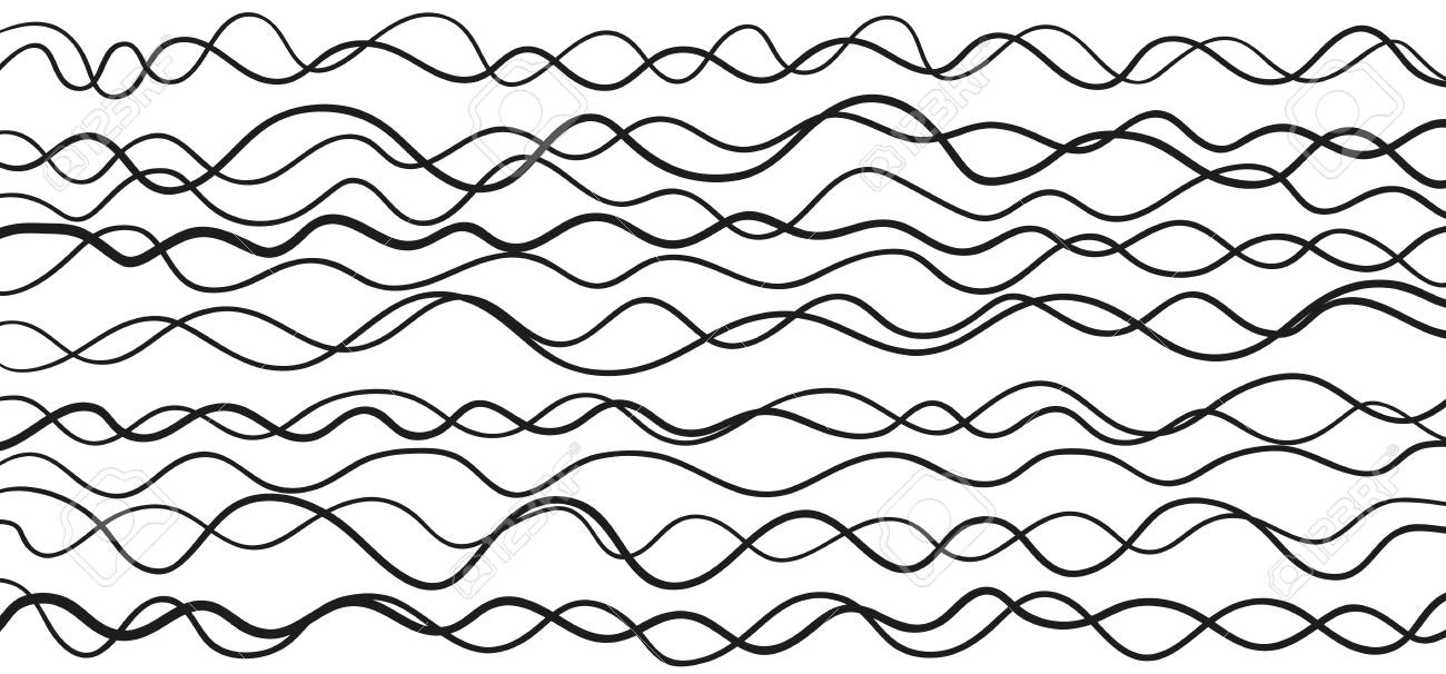 Wavy Background Hand Drawn Waves Stripe Texture With Many Lines Royalty Free Cliparts Vectors And Stock Illustration Image 126757734