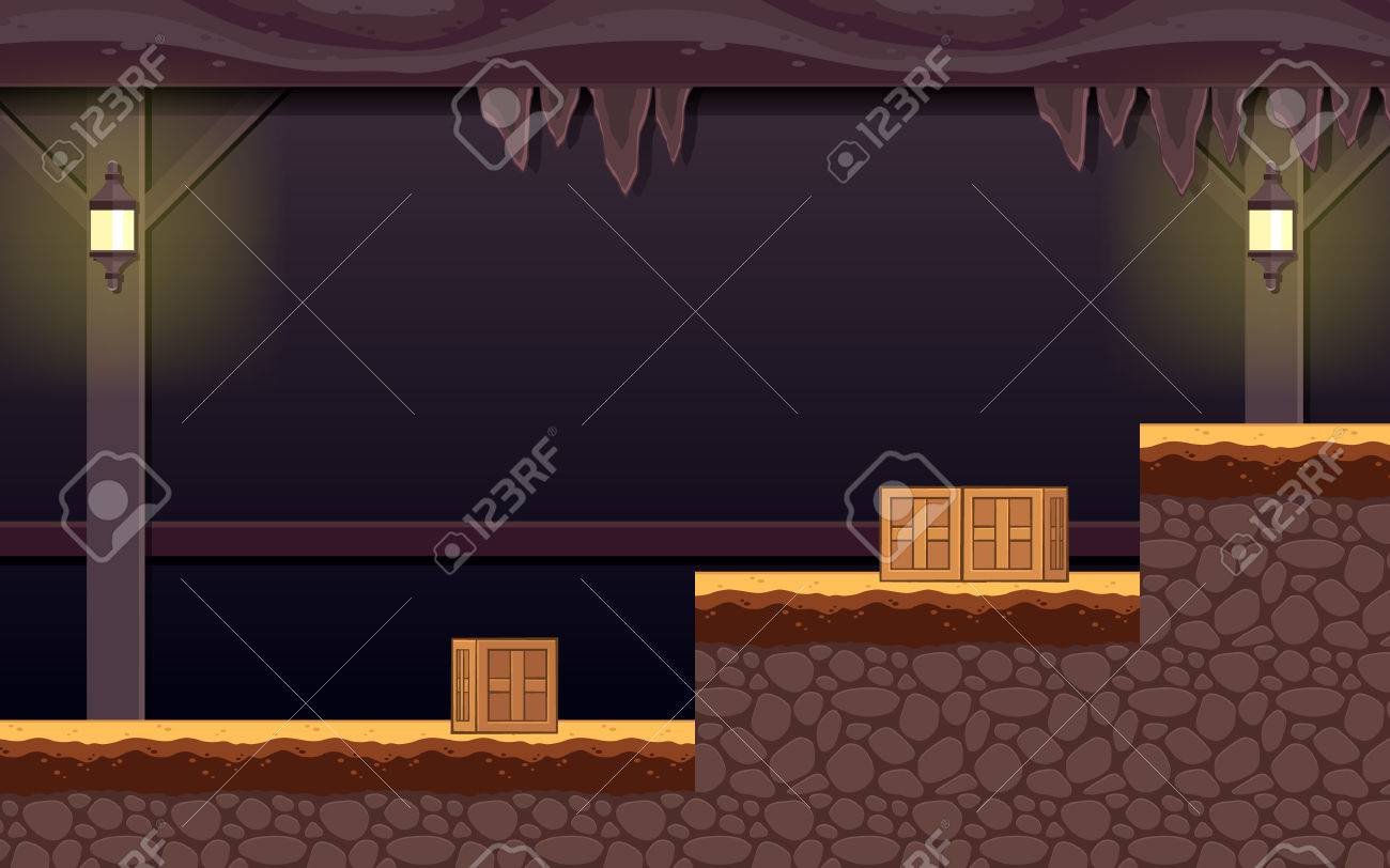 Contexte Haunted Dungeon Jeu Convient Pour Un Defilement Lateral L Action Et Jeu D Aventure Clip Art Libres De Droits Vecteurs Et Illustration Image