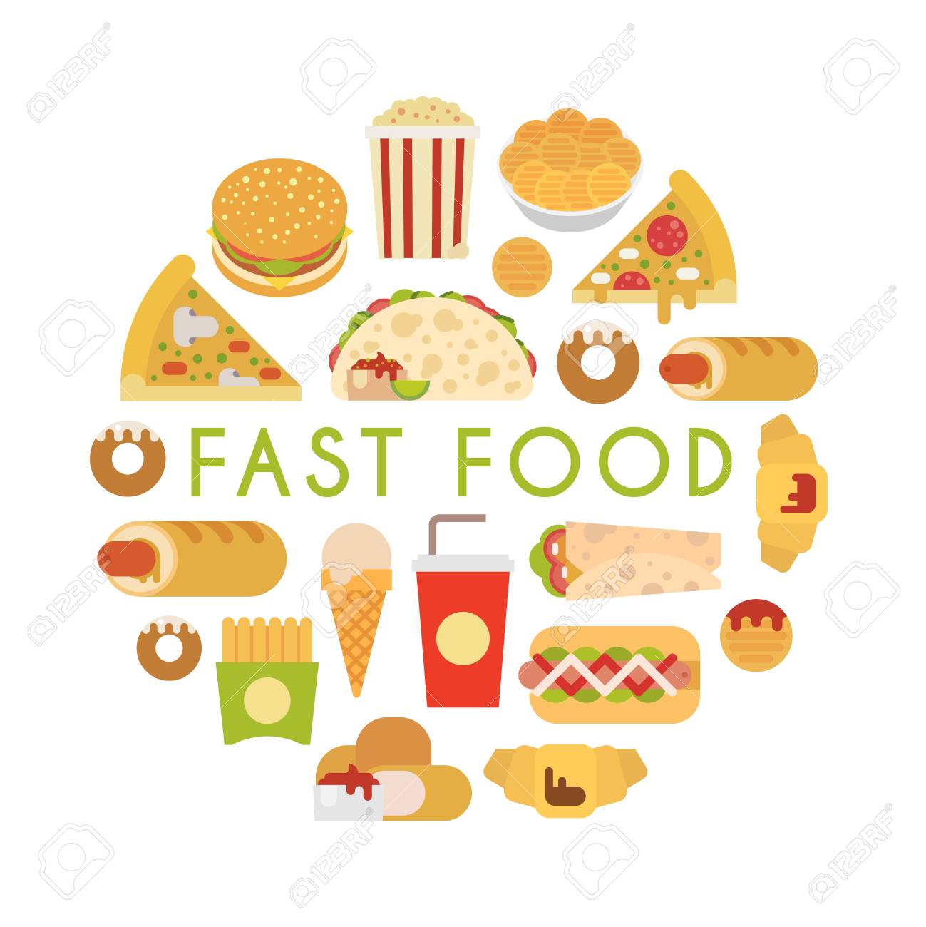 これまでで最高のファースト フード イラスト スーパーイラストコレクション