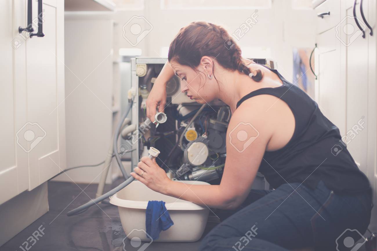 wife washing machine repairman