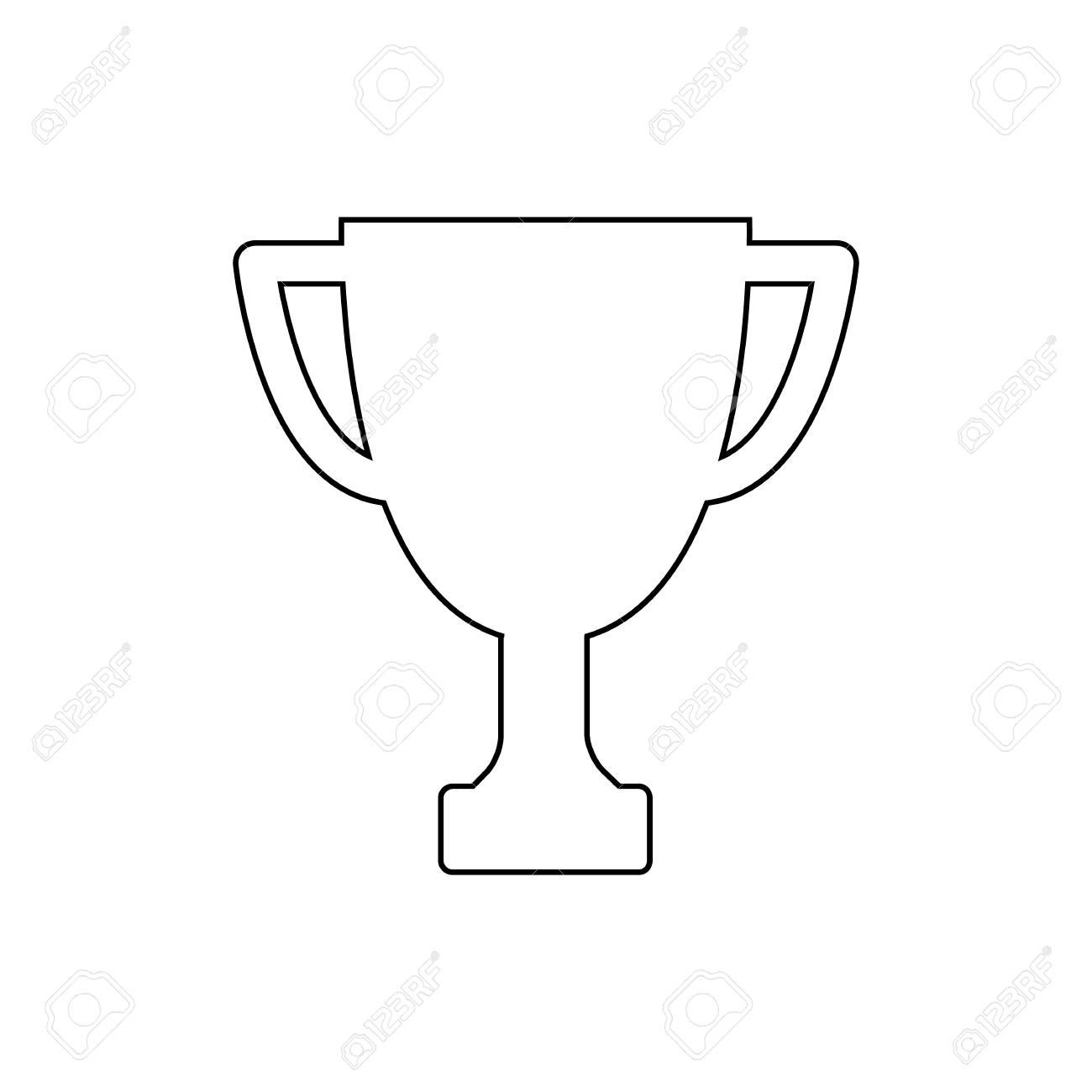 Winner Trophy Cup Outline Icon On The White Background. Vector Design  Royalty Free SVG, Cliparts, Vectors, and Stock Illustration. Image 67153116., image size:1300x1300