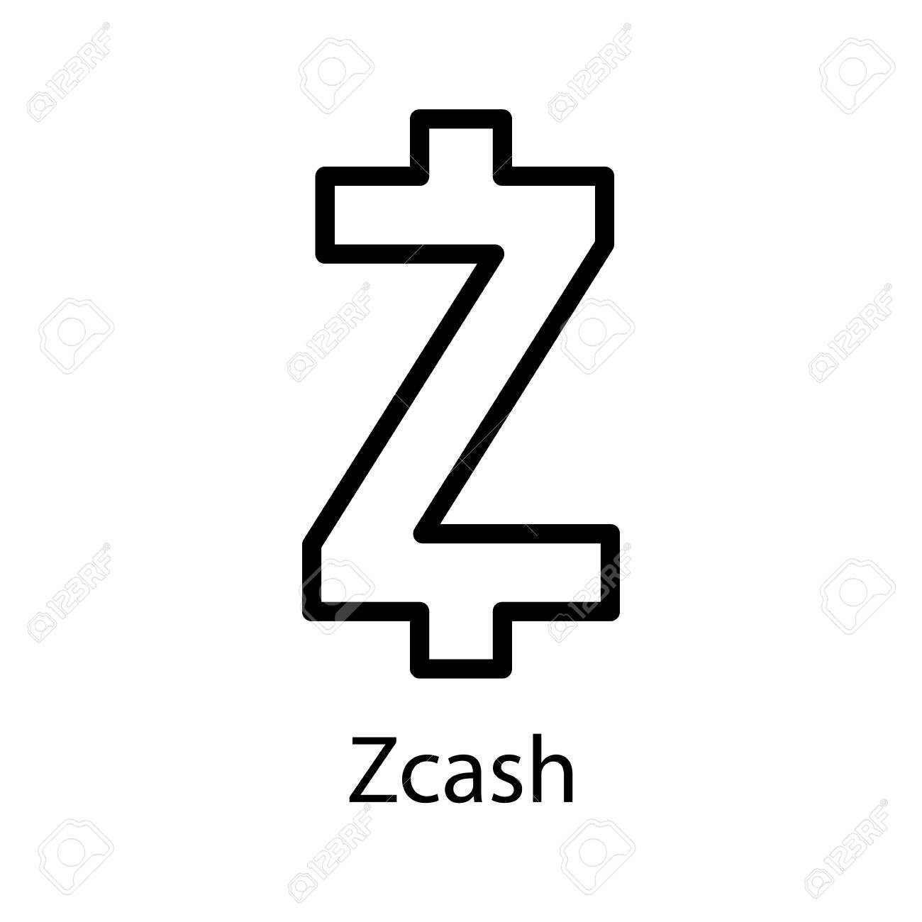 Zcash Icon For Internet Money Crypto Currency Symbol For Using - vector zcash icon for internet money crypto currency symbol for using in web projects or mobile applications blockchain based secure cryptocurrency