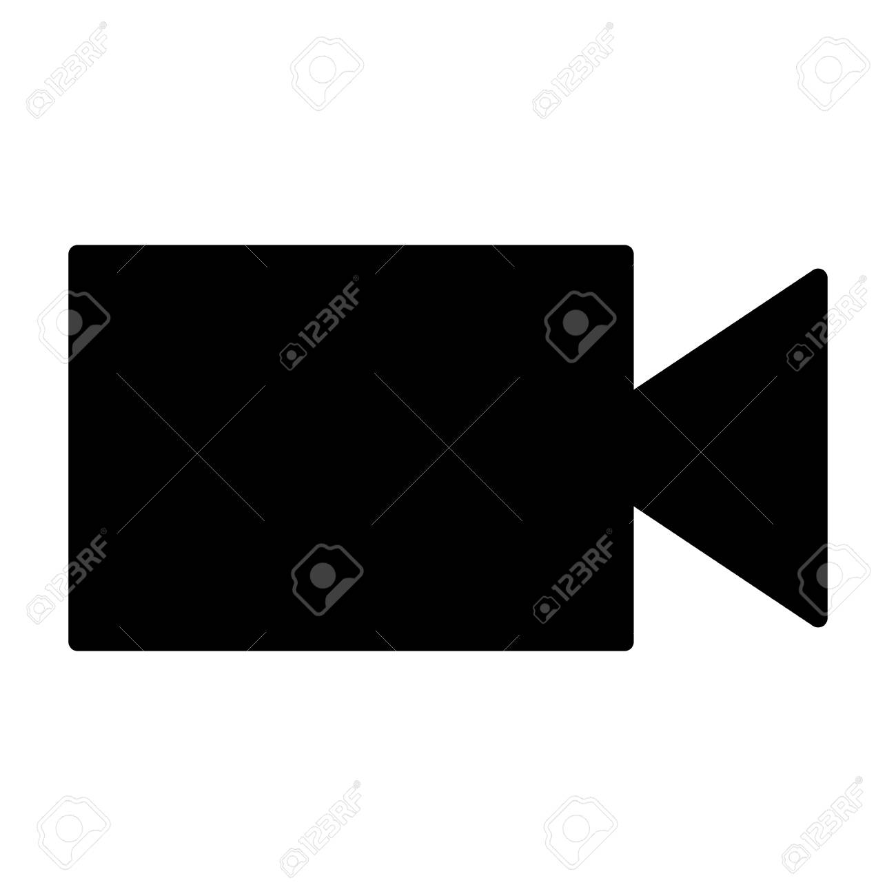 ビデオカメラ シルエット アイコン 白い背景に分離された 96 X 96 ベクトル記号 のイラスト素材 ベクタ Image