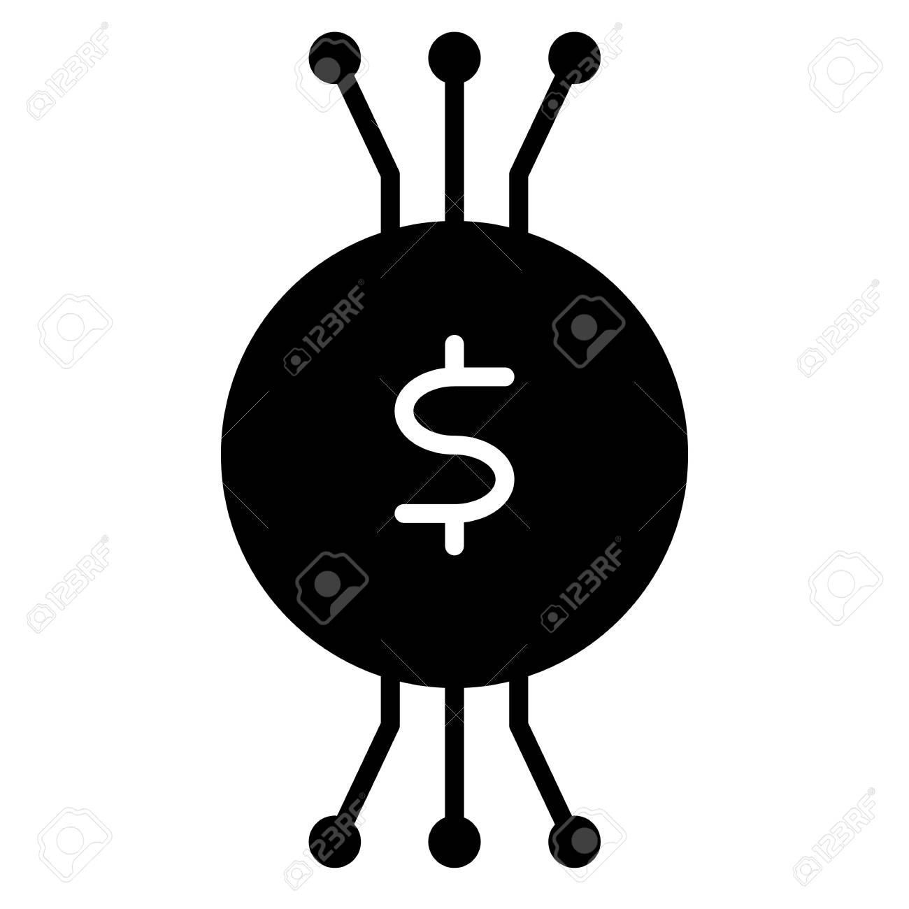 Icône De Crypto-monnaie. 96 X 96 Pour Les Graphiques Web Et Les  Applications. Pictogramme Minimal Simple. Vecteur Clip Art Libres De  Droits, Svg, Vecteurs Et Illustration. Image 96973467