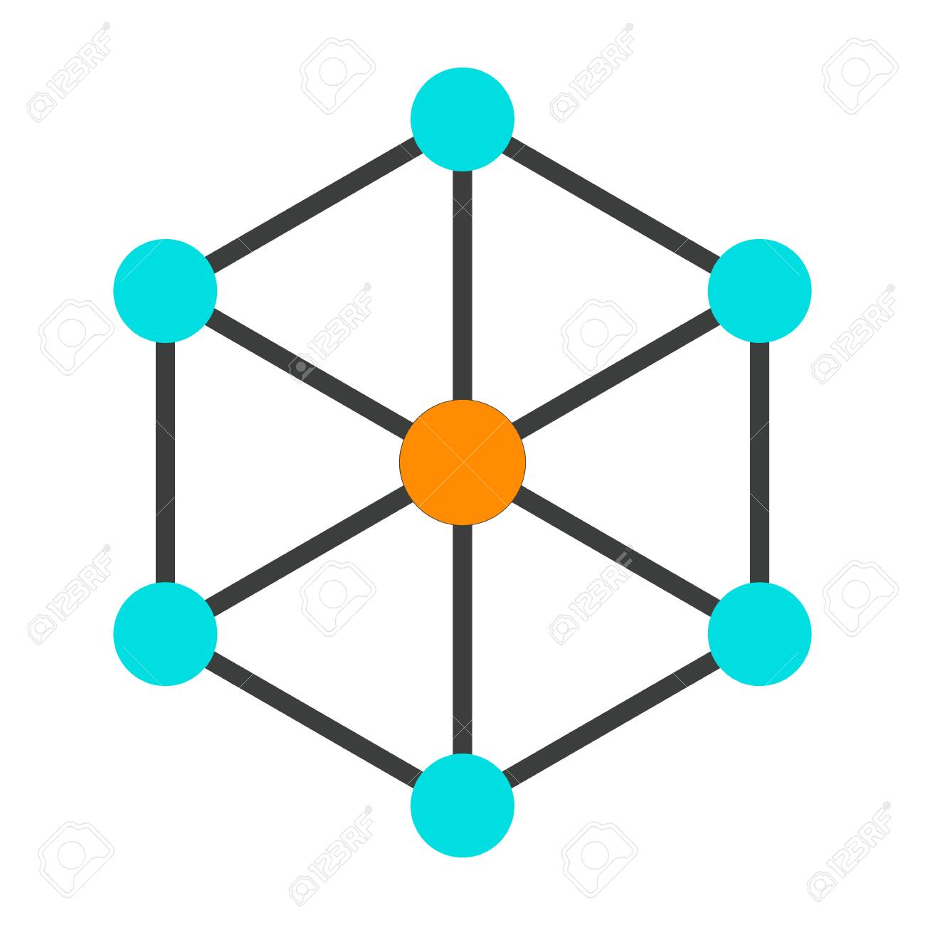 블록 체인 노드 아이콘. 웹 그래픽 및 앱용 96x96. 간단한 최소 픽토그램. 벡터 일러스트입니다. 로열티 무료 사진, 그림, 이미지  그리고 스톡포토그래피. Image 97275057