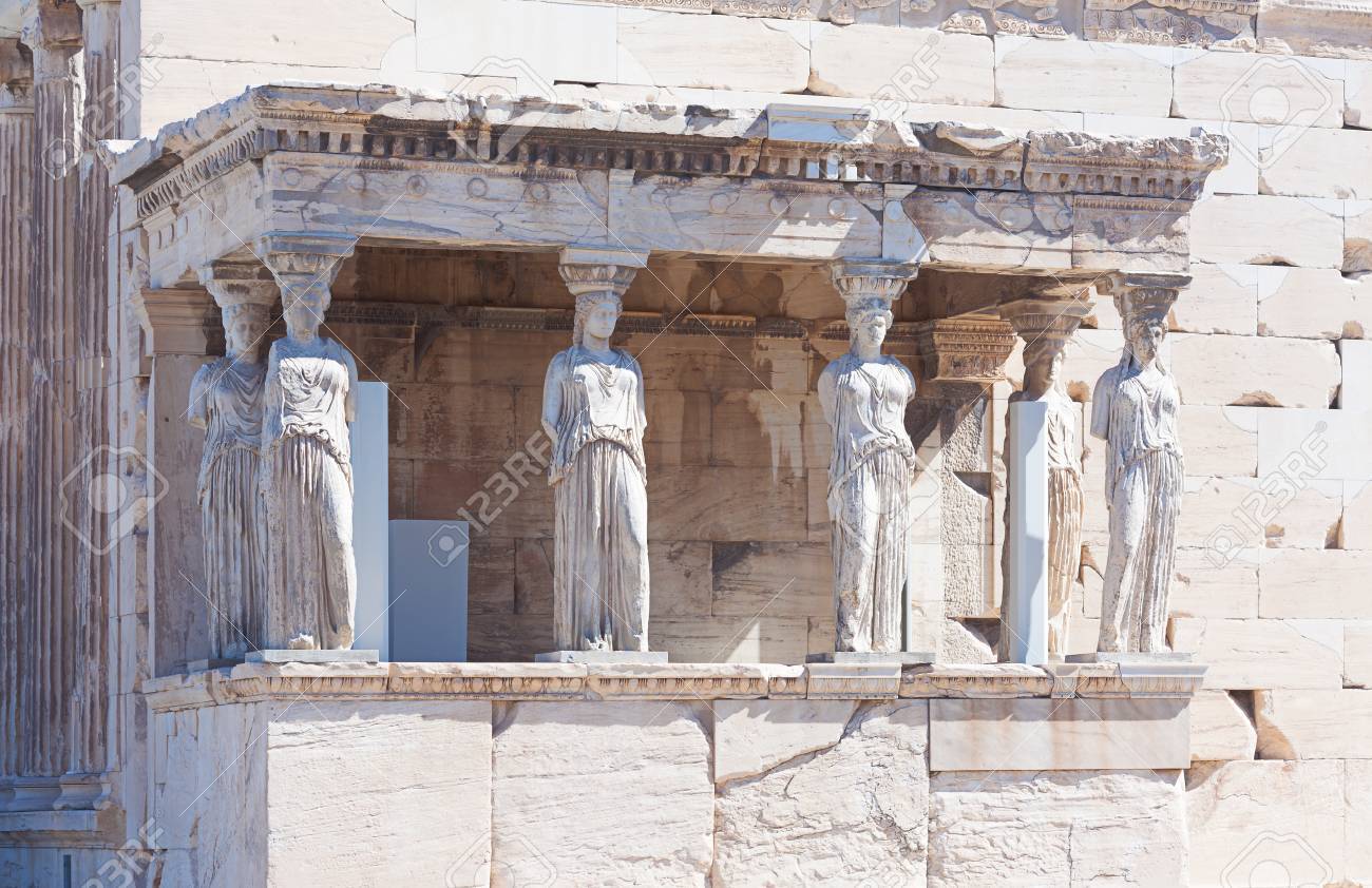 Das Erechtheion Porch Der Karyatiden Portal Der Madchen Die Akropolis Von Athen Griechenland Lizenzfreie Fotos Bilder Und Stock Fotografie Image 69129515