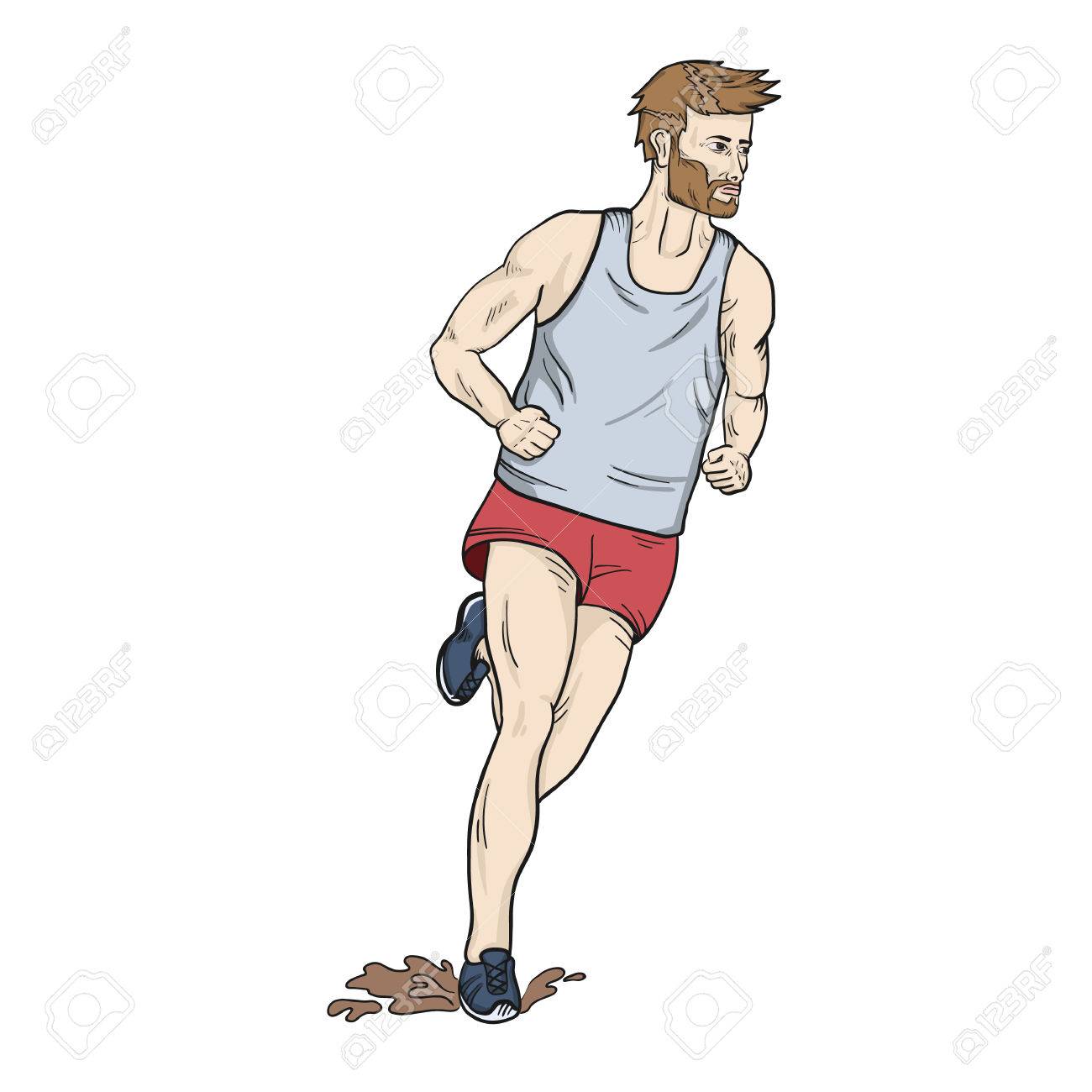 国実行手クロス スケッチ描画のイラスト素材 ベクタ Image