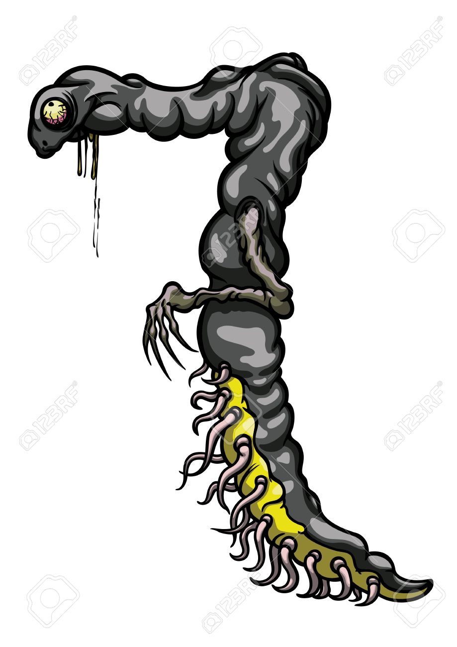 多くの触手イラスト桁生き物 7 フィギュア の写真素材 画像素材 Image