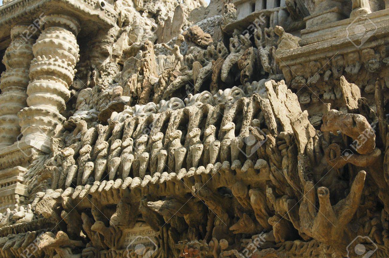 Palais Ideal Du Facteur Cheval Detail Stock Photo Picture And Royalty Free Image Image