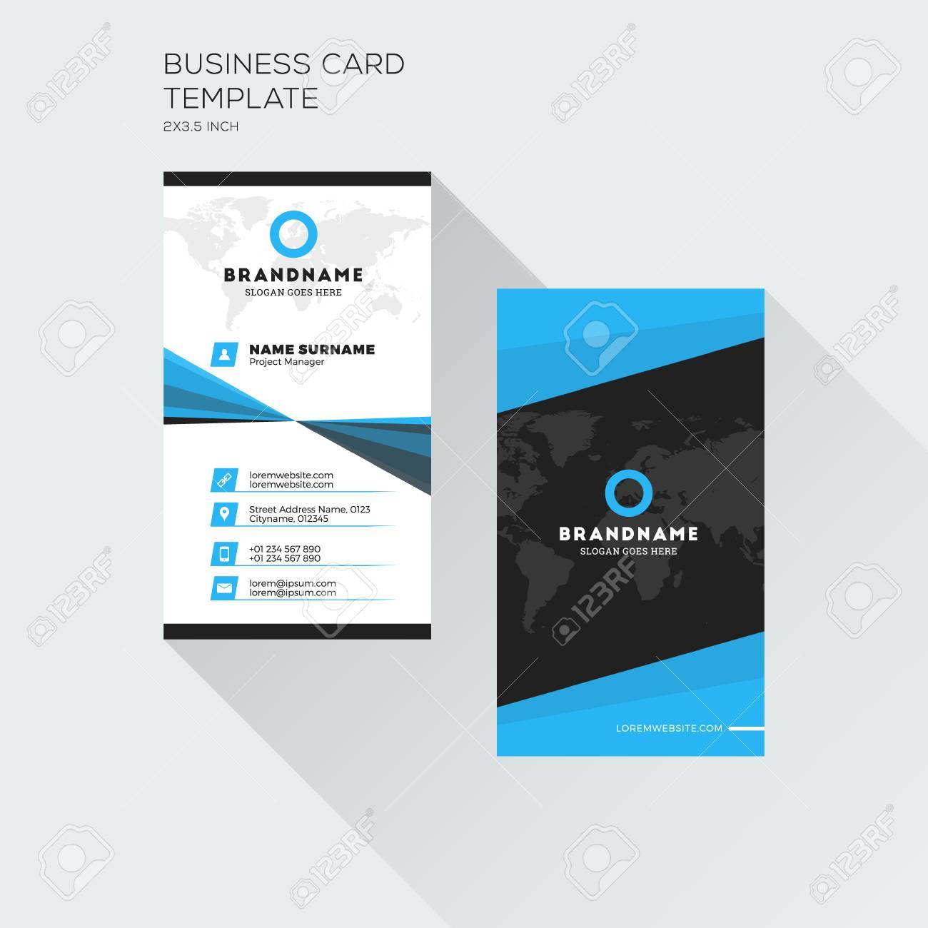 vertical business card print template personal visiting card verticle business cards