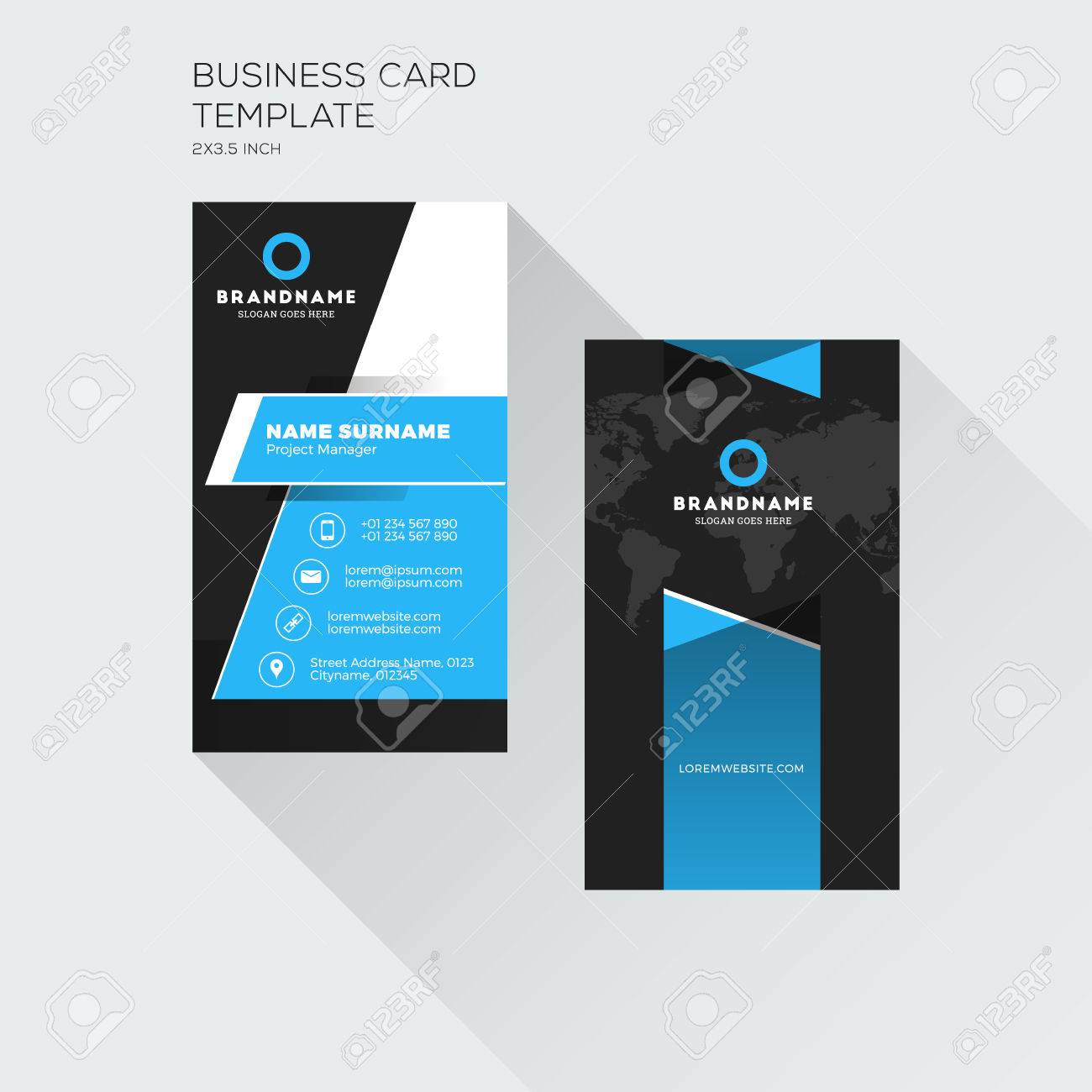 vertical business card print template personal visiting card verticle business cards