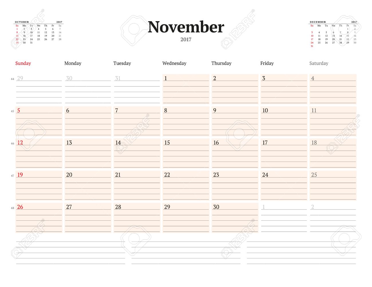calendar template for 2017 year november business planner template schedule planning template