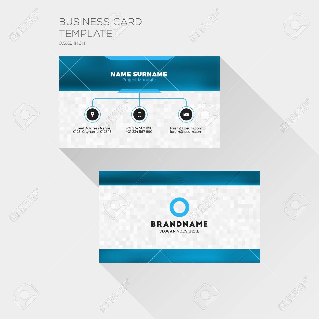 tarjeta de visita plantilla de impresión corporativa tarjeta de