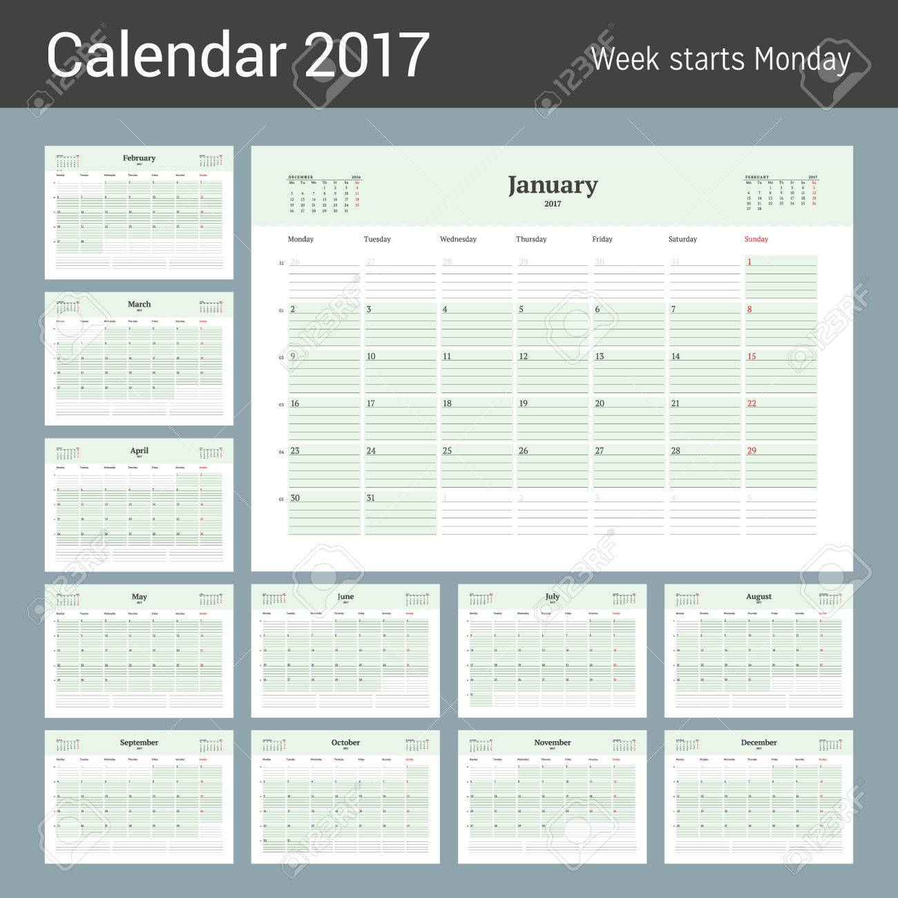 calendar template for 2017 year business planner 2017 template