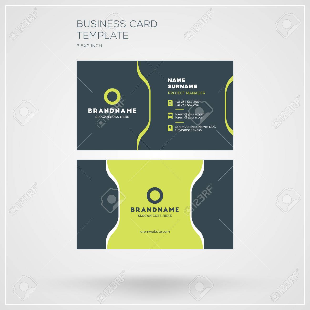 foto de archivo plantillas de tarjetas de vectores tarjeta de presentacin personal con logotipo de la compaa diseo plana y limpia