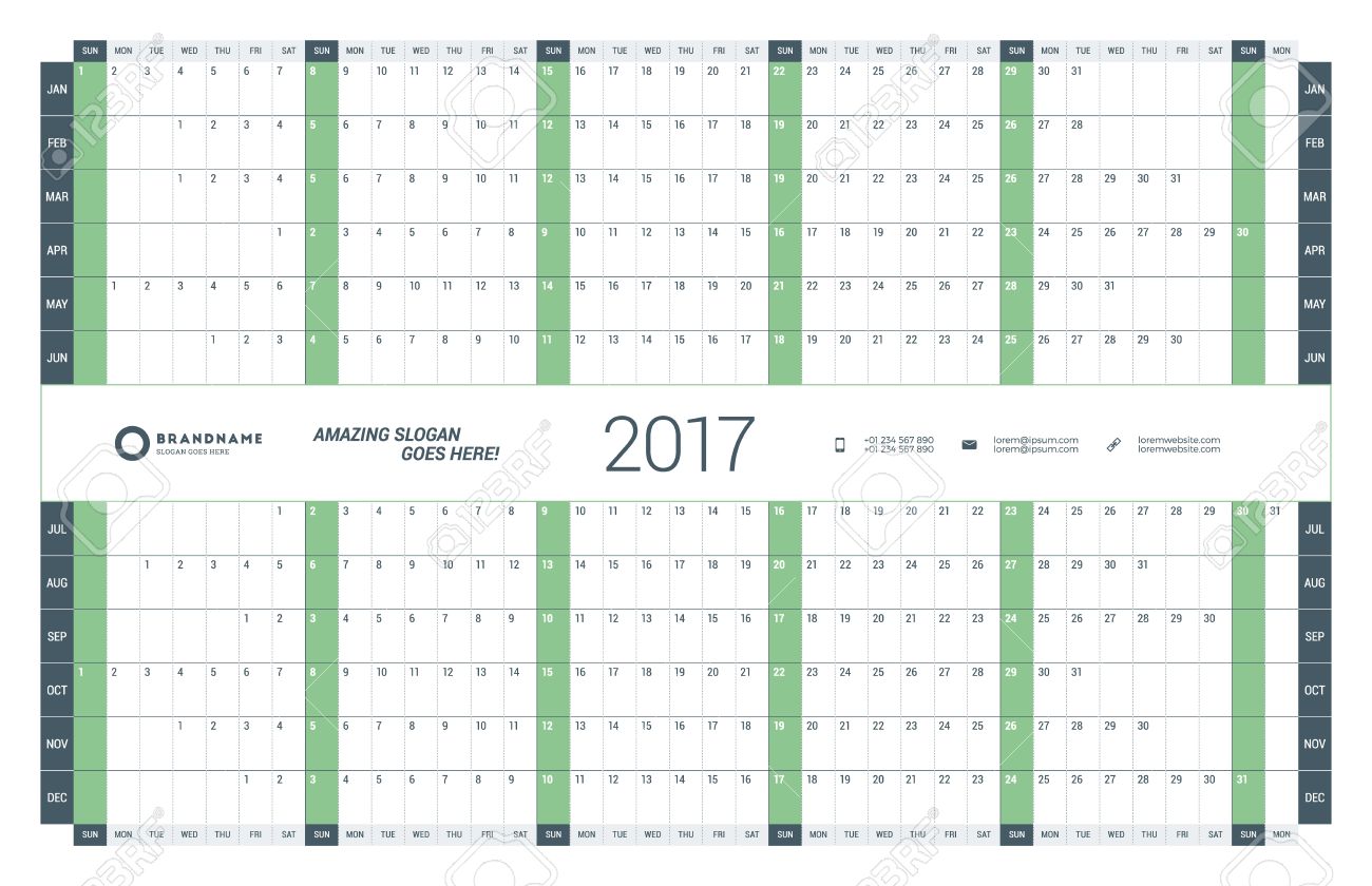 annual calendar template