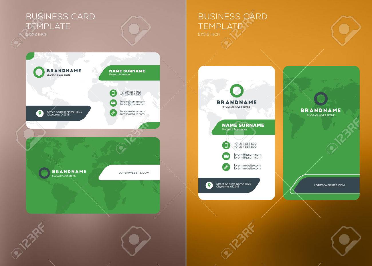 tarjeta de visita plantilla de impresin corporativa tarjeta de presentacin personal con logotipo de la compaa vertical y horizontal tarjeta de visita
